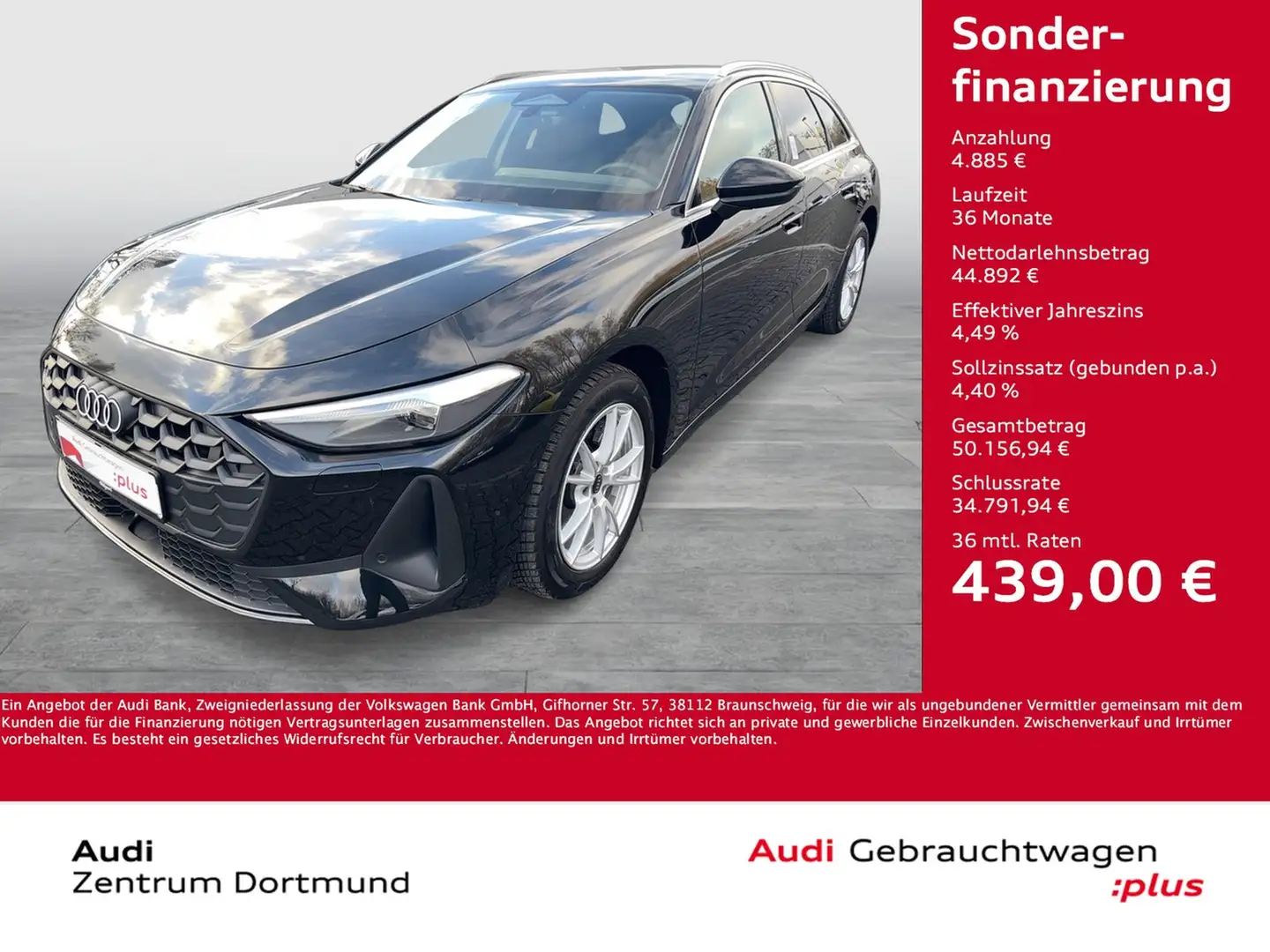 Audi A5 Avant quattro AHK CAM ACC LM18 E-KLAPPE NAVI Schwarz - 1