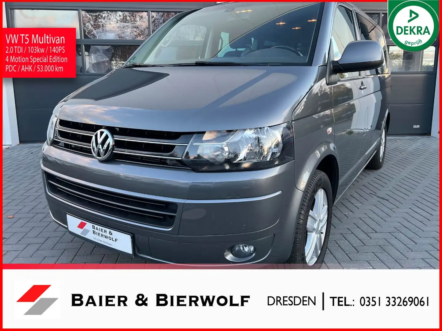 Volkswagen T5 Multivan Special Edition 4Motion SH PDC AHK T Grau - 1