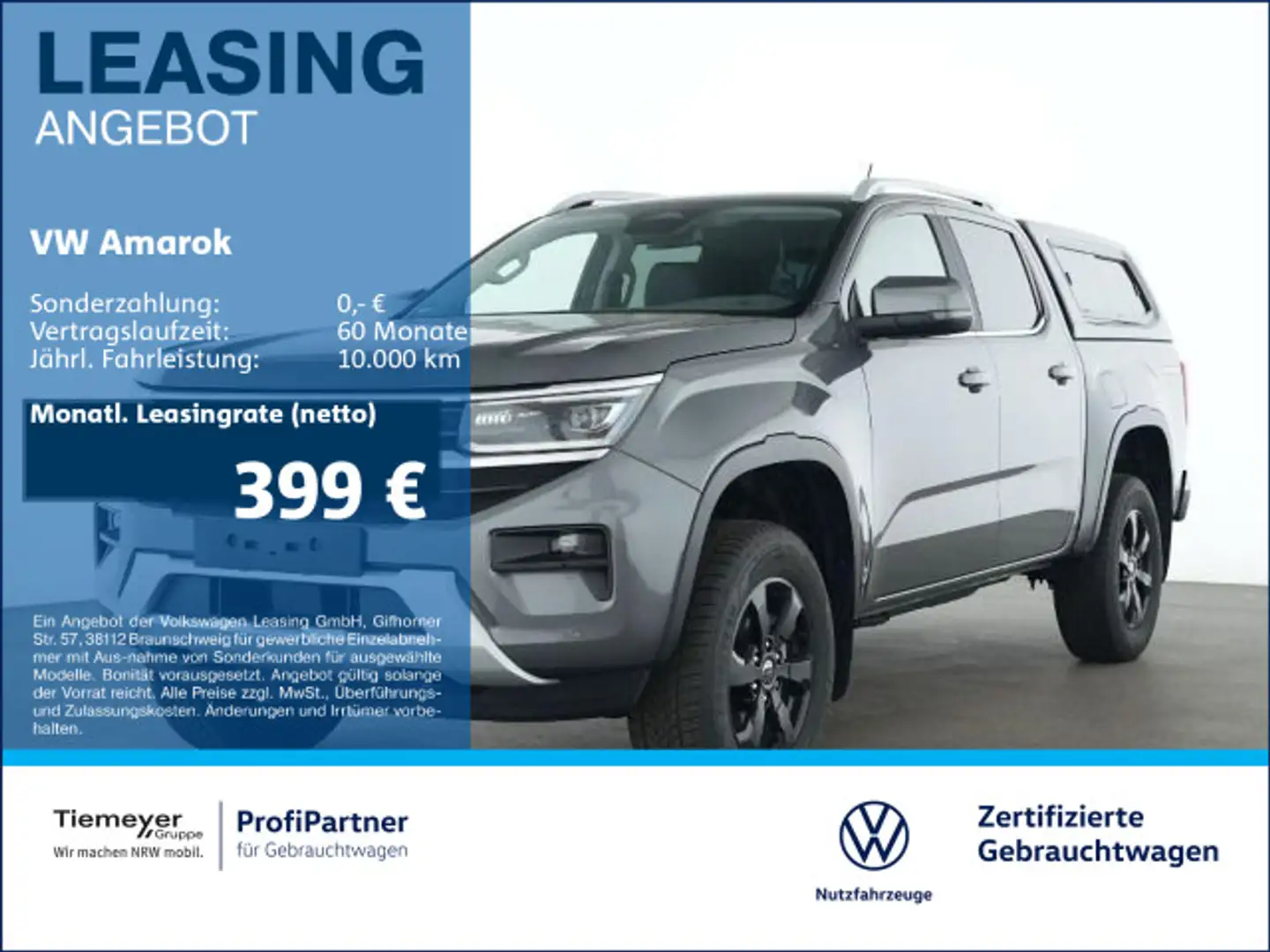 Volkswagen Amarok V6 STYLE HARDTOP IQ.LIGHT AHK ACC KAMERA Grau - 1
