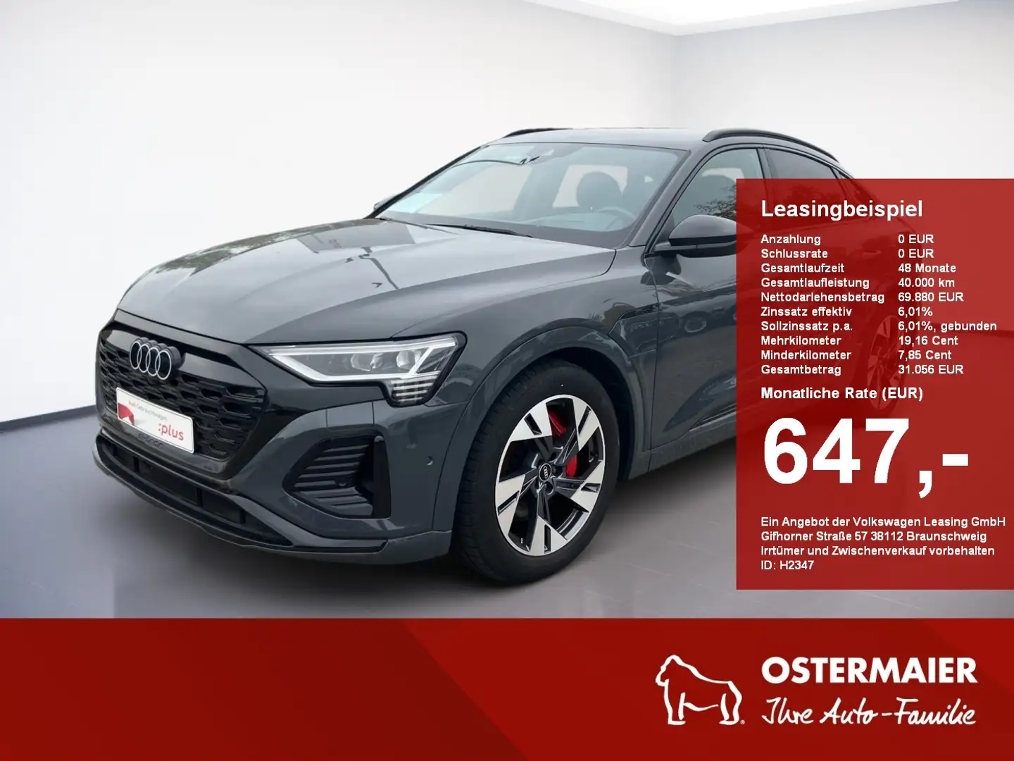 Audi Q8 e-tron Sportback S-LINE 55 QUATTRO ACC.HEAD-UP.LM20.KAME siva - 1