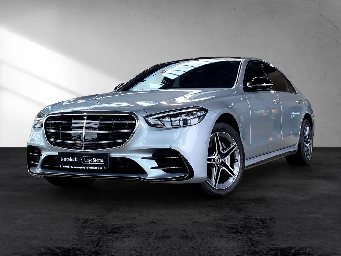 Mercedes-Benz S 450 S 450 4M lang AMG L. AIRM Pano HUD TV 360° Distr Silber - 2
