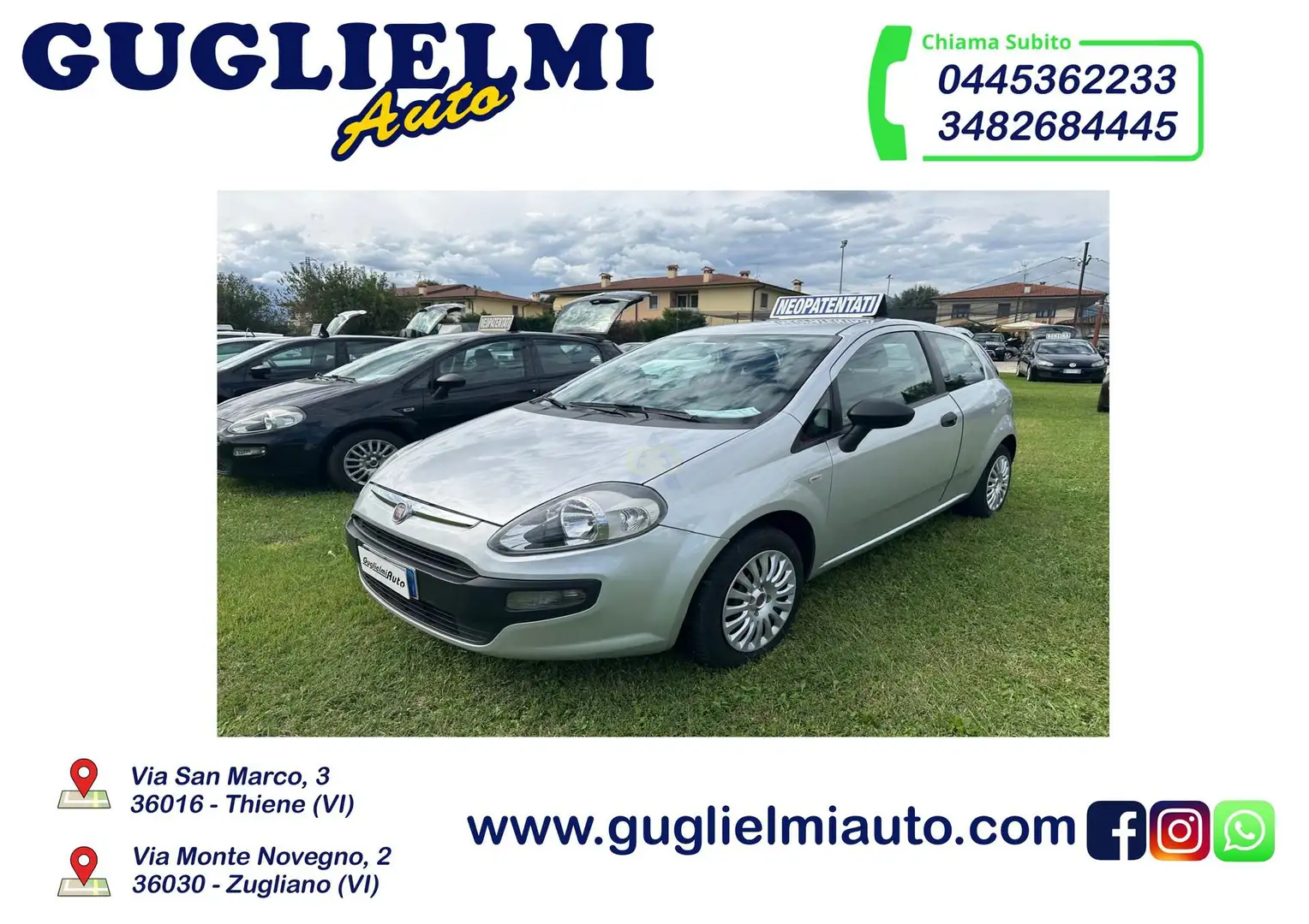 Fiat Punto Evo Punto Evo 1.2 3 porte km SOLO 82000 Argento - 1