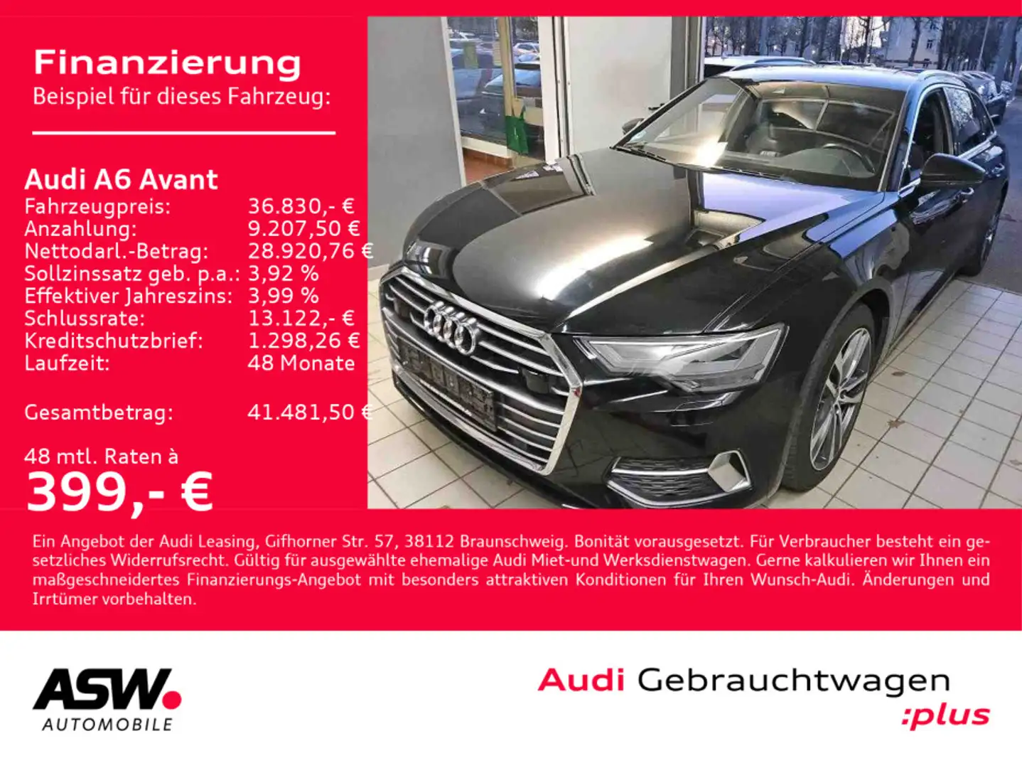 Audi A6 Sport 45TFSI Stronic NAVI LED RFK ACC Schwarz - 1
