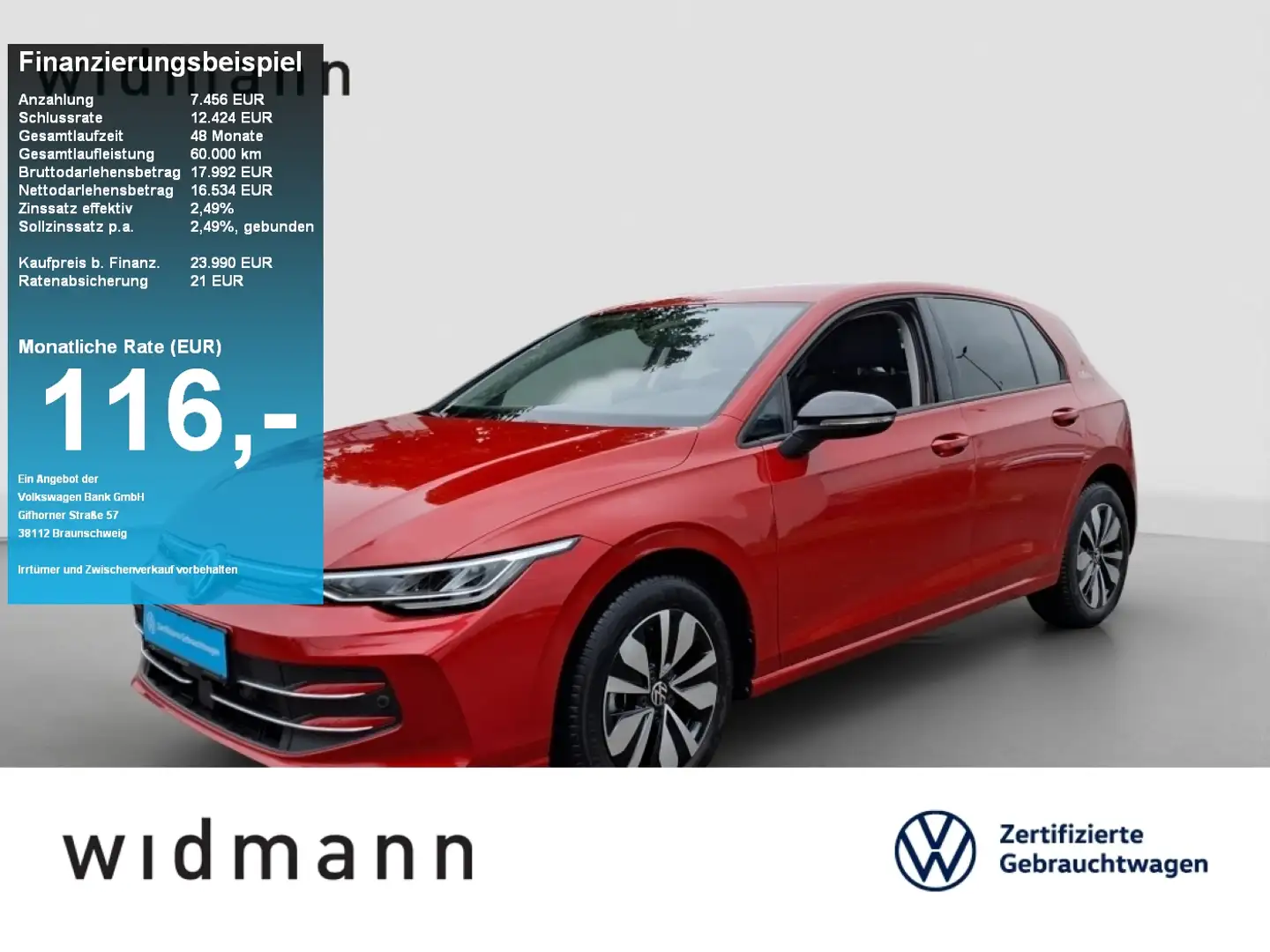 Volkswagen Golf Life GOAL 1.5 TSI 116 PS ACC APP Rood - 1