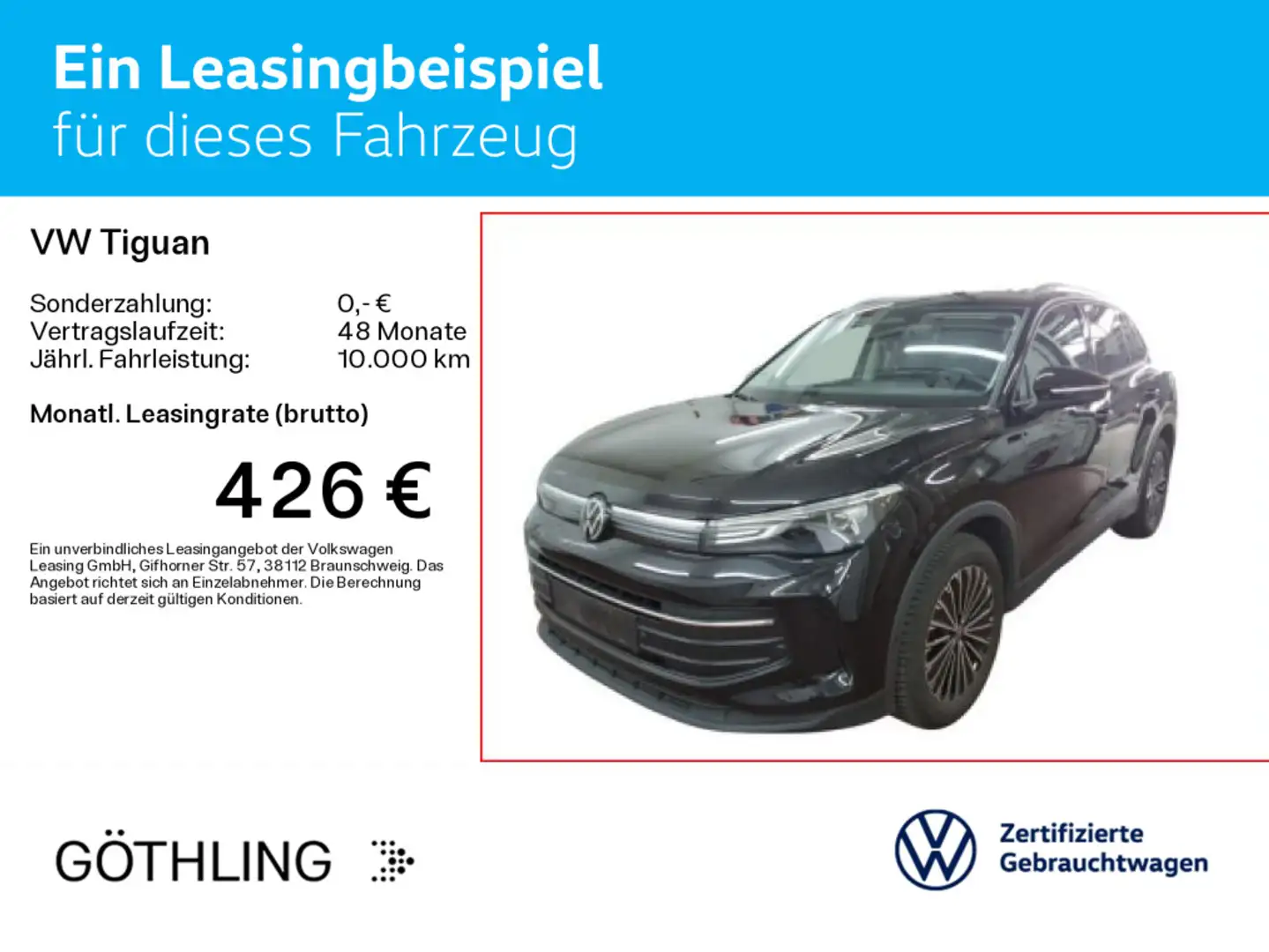 Volkswagen Tiguan Life 1.5 eTSI*AHK*LED*Ambiente*DAB+*EPH v Negro - 2