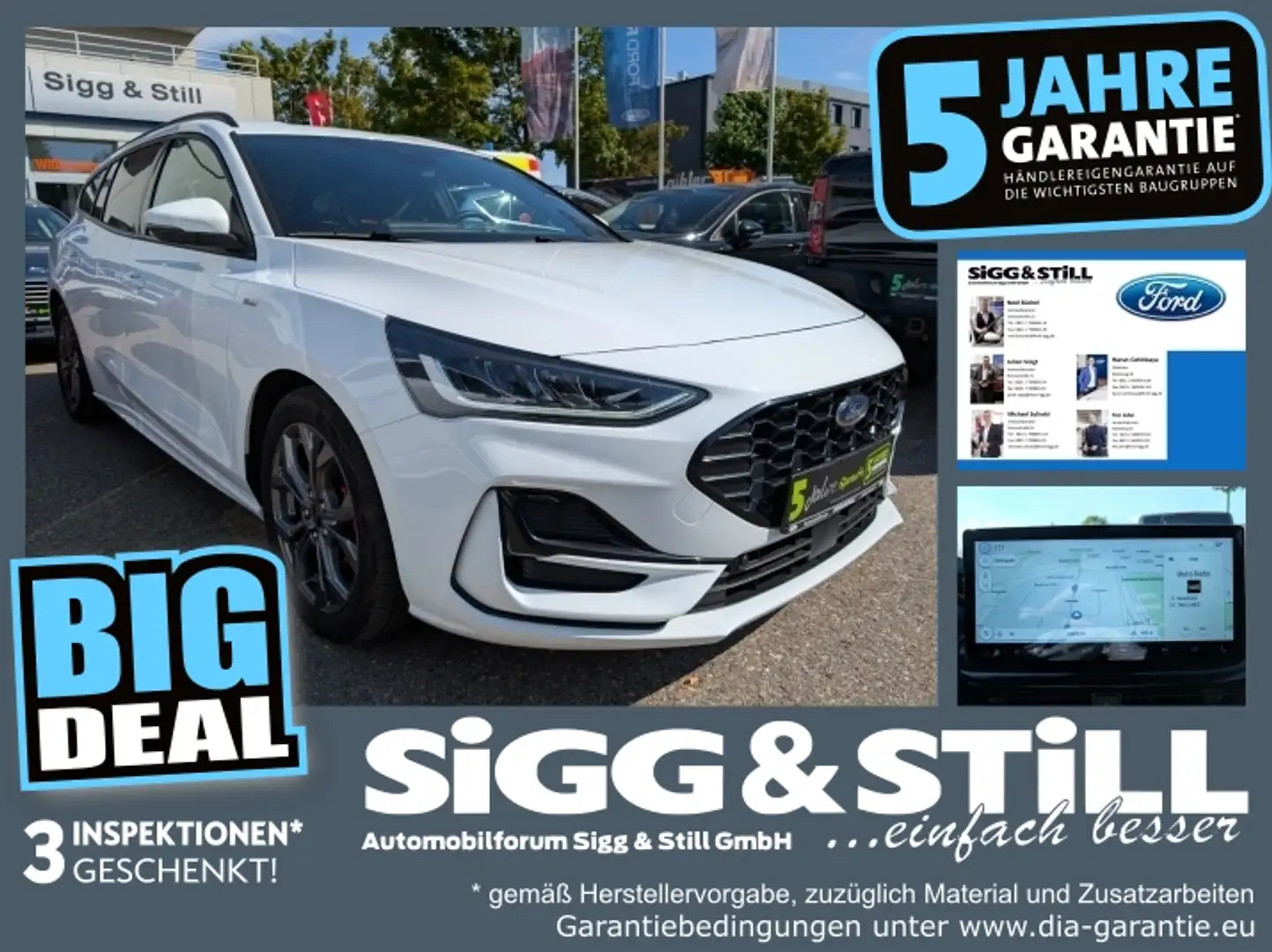 Ford Focus Turnier 1.0 ST-Line X LED*NAVI*EL-KLAPPE*SHZ Weiß - 1