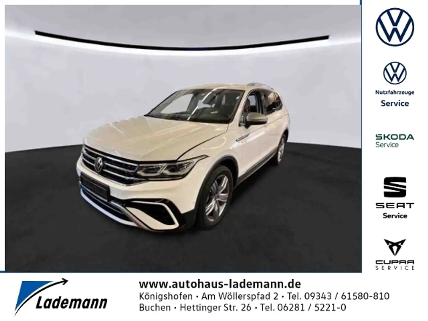 Volkswagen Tiguan Allspace 2.0 TDI DSG ELEGANCE HEAD-UP+AHK Weiß - 1