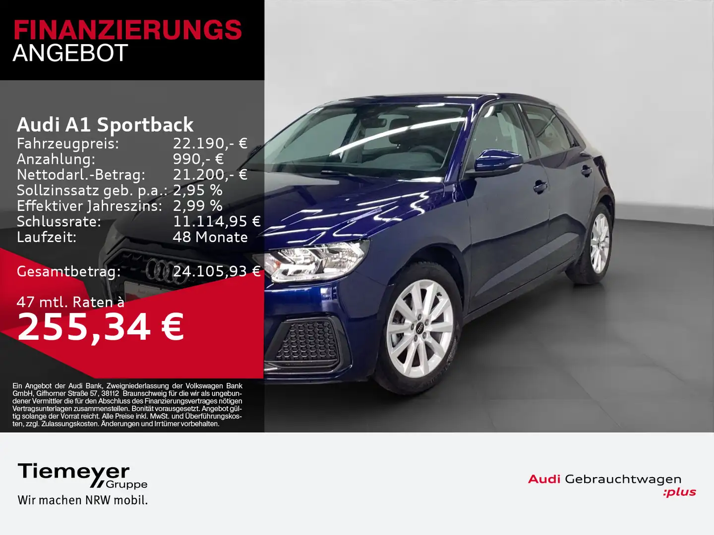 Audi A1 25 TFSI ADVANCED SONOS LM16 SMART-I Blau - 1