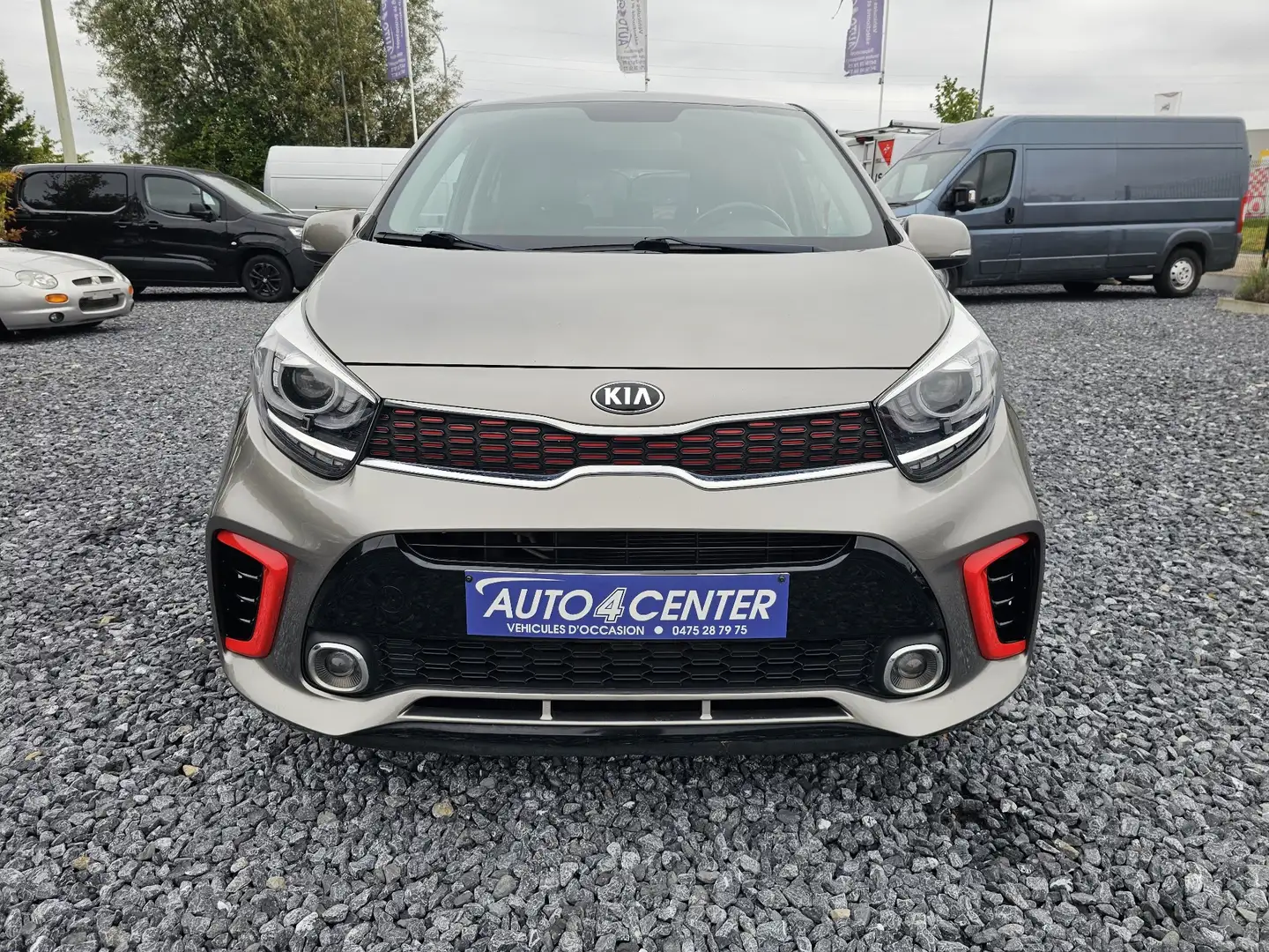 Kia Picanto 1.0i GT Line // GPS / CUIR / GARANTIE 1 AN // Grijs - 2