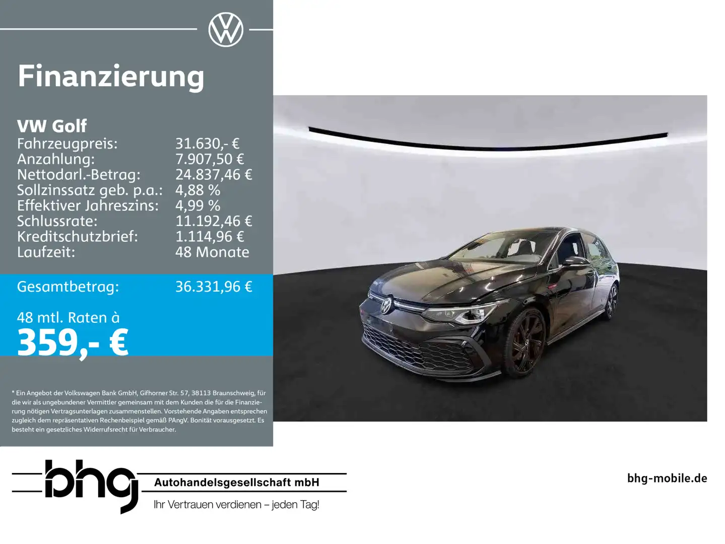 Volkswagen Golf GTI Golf 2.0 TSI OPF DSG GTI Schwarz - 1