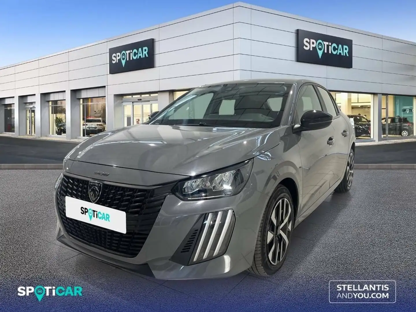 Peugeot 208 Puretech 100 Active Gris - 1