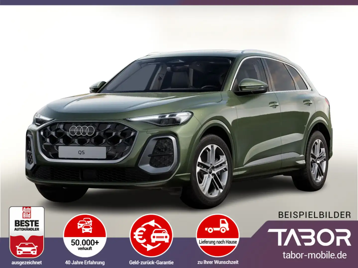 Audi Q5 TDI 204 S line neues Modell Tech Pano PrivG Grün - 1