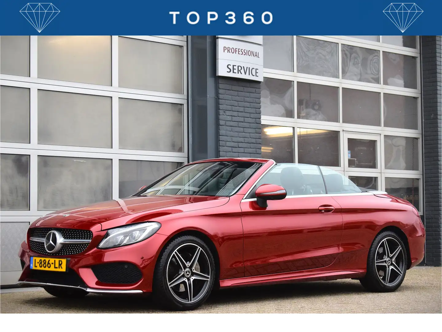 Mercedes-Benz C 180 Cabrio Premium Plus | AMG | Autopilot | 360° camer Rood - 1