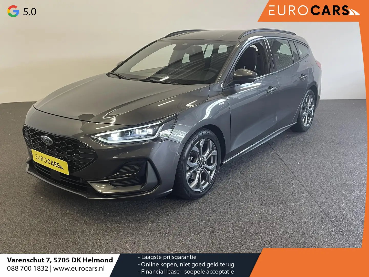 Ford Focus Wagon 1.0 EcoBoost Hybrid ST Line Navigatie Climat Grijs - 1
