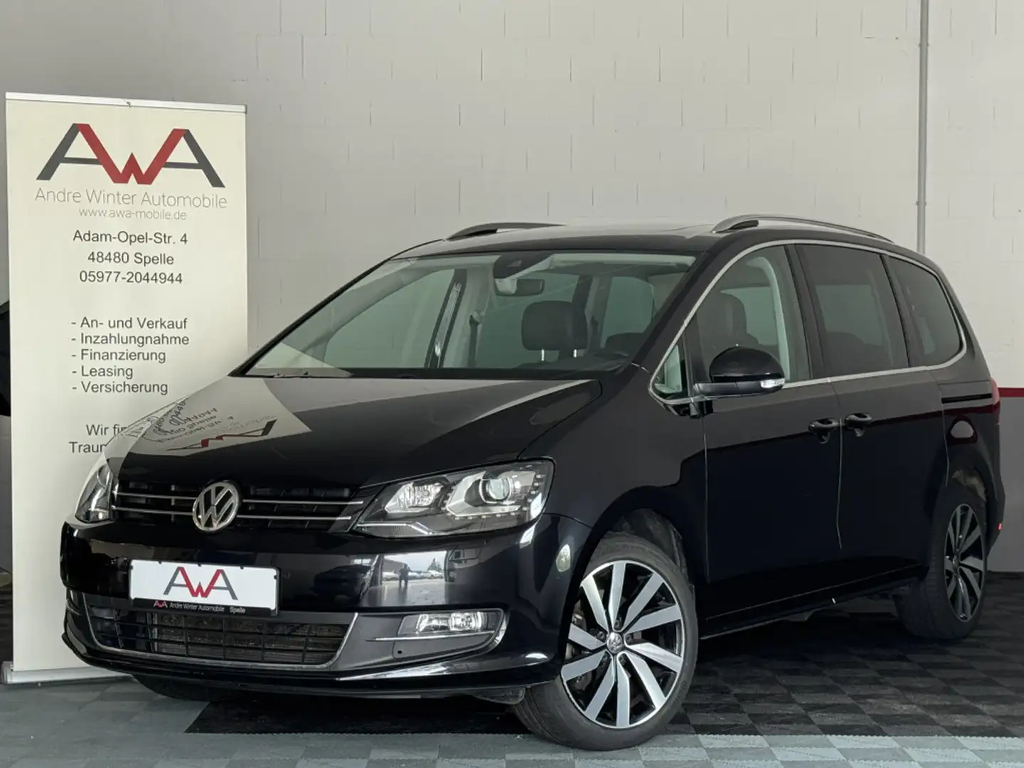 Volkswagen Sharan 2.0 TDI Highline Leder Xenon Pano ACC Noir - 1