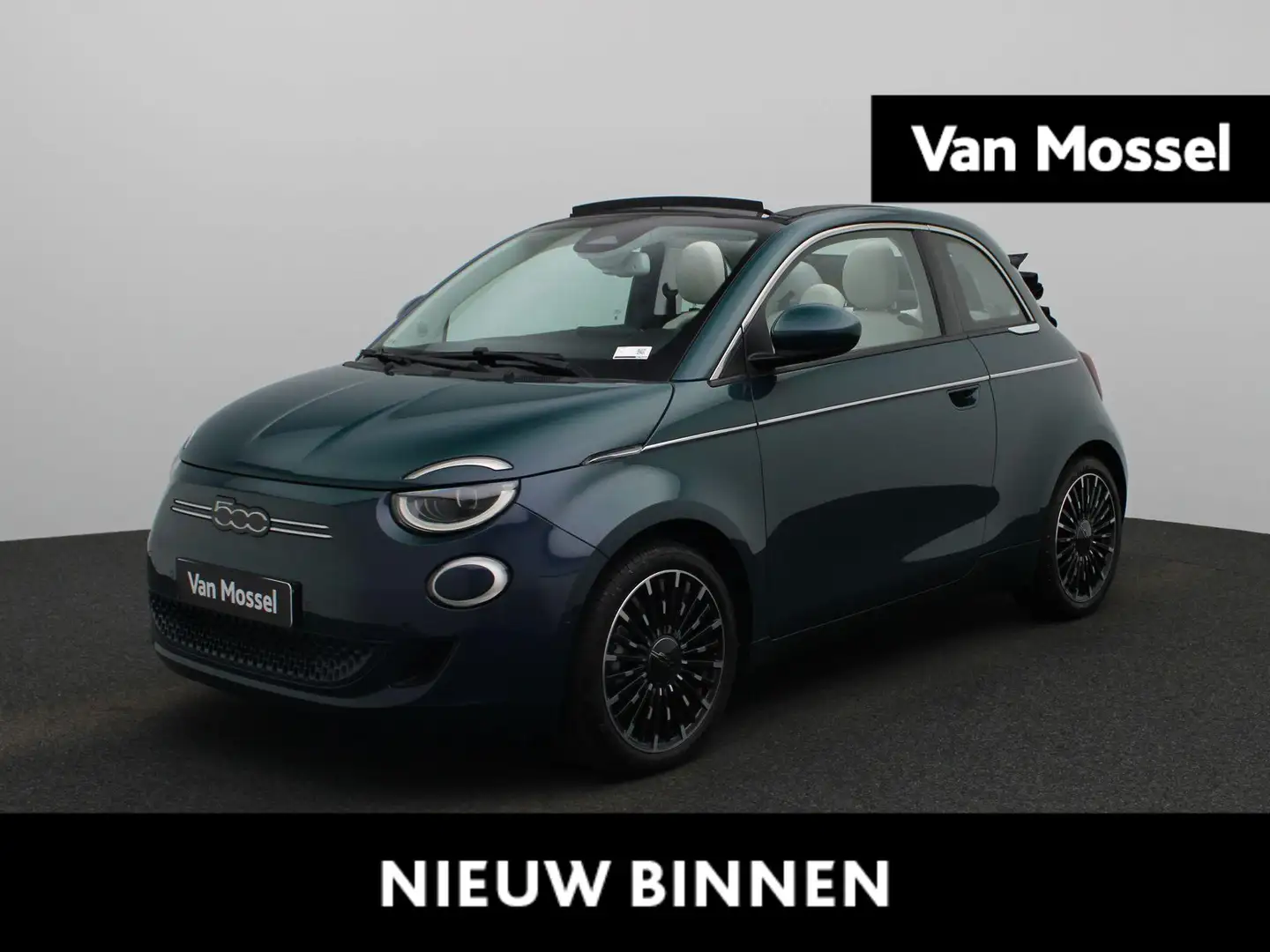 Fiat 500e C La Prima 42 kWh | Parkeersensoren | Navigatie | Groen - 1