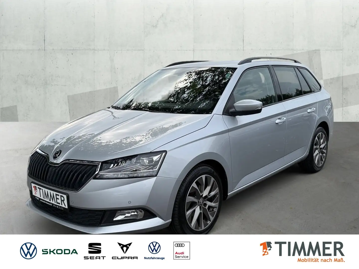 Skoda Fabia Combi 1.0 TSI CLEVER *RKAM *NAVI *SHZ *DAB * Silber - 1