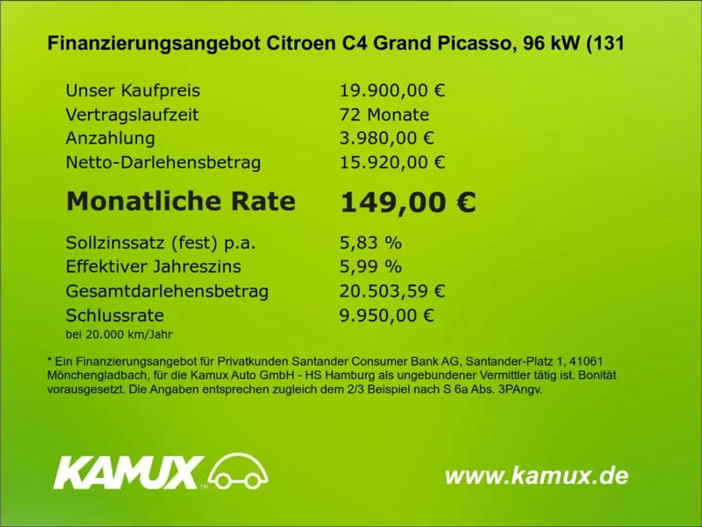 Citroen C4 Picasso 1.5BHDi Aut.Shine+NAVI+7-SITZE Gris - 1