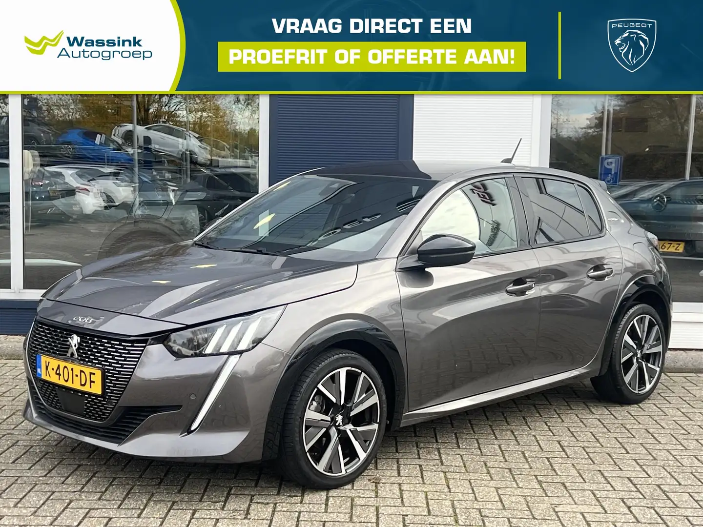 Peugeot 208 1.2 PureTech 100pk GT-Line | Glazen panoramadak | Grijs - 1