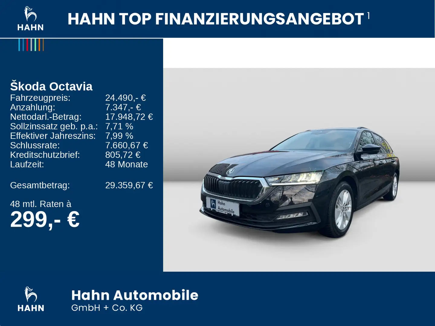 Skoda Octavia Combi 1.0 eTSI Ambition DSG Kamera LED Schwarz - 2