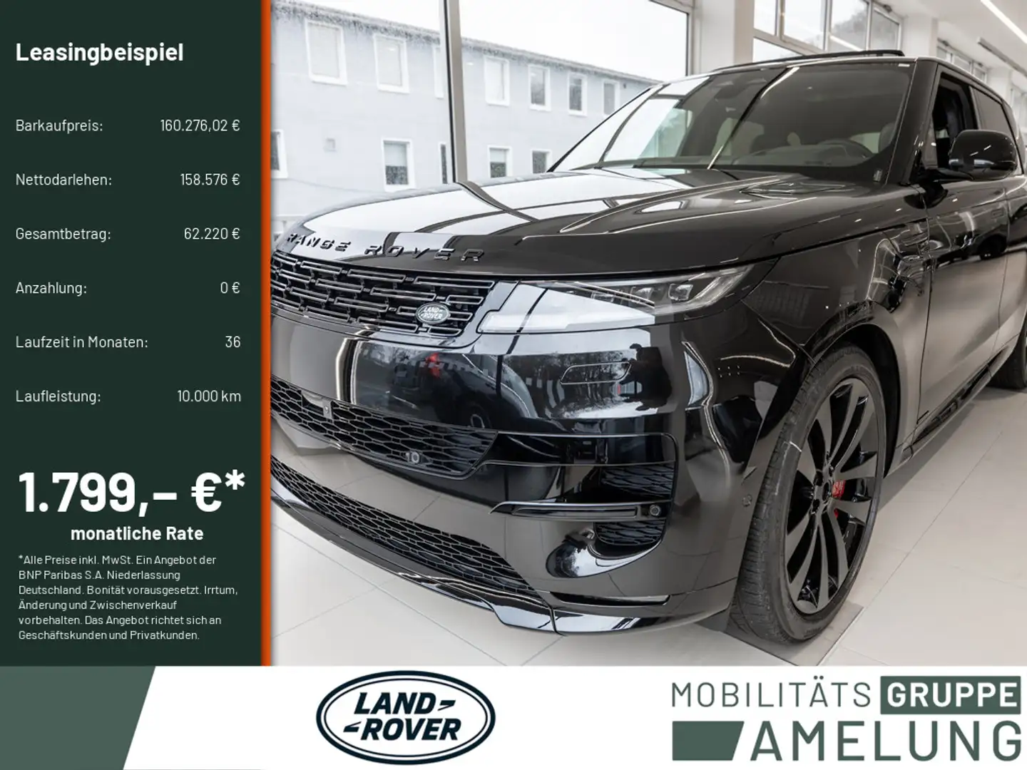 Land Rover Range Rover Sport P530 Autobiography LED 360° Schwarz - 1