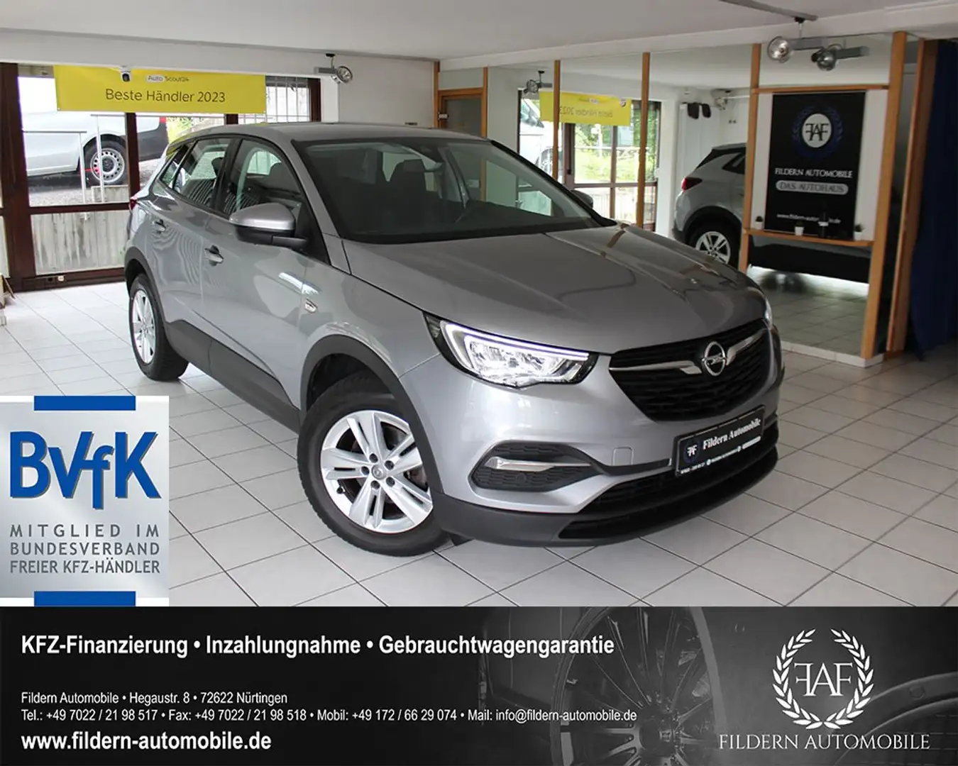 Opel Grandland X 1.2 Turbo Edition LED*NAVI*SPUR*TEMPOMAT*PDC*17" Grau - 1