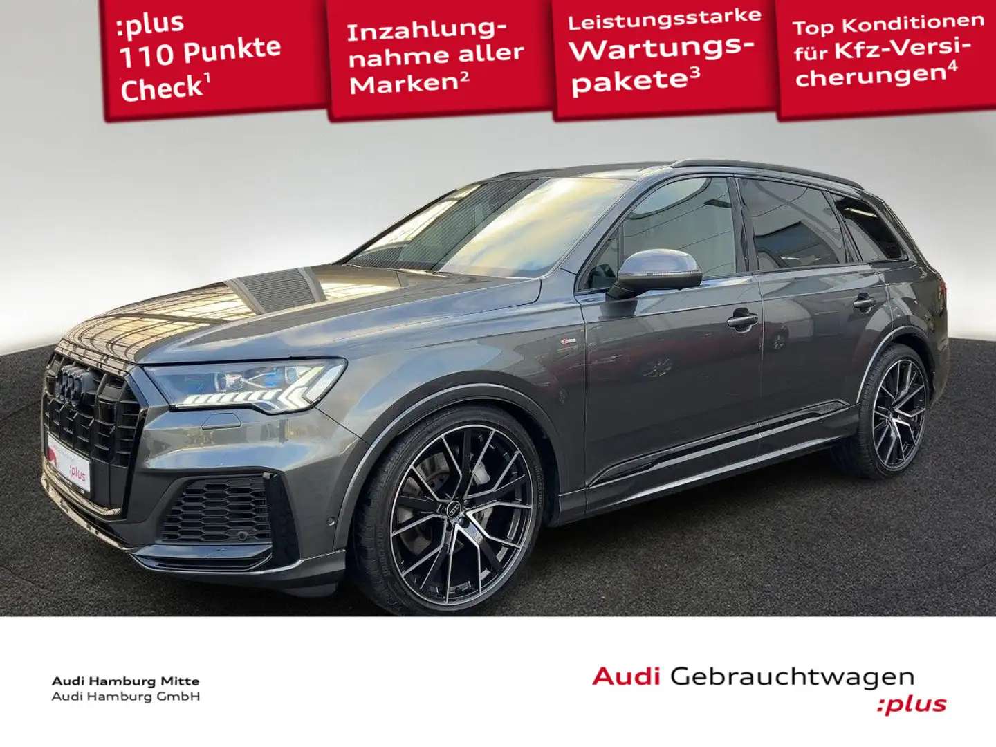 Audi Q7 55 TFSI S line quattro tiptr. Matrix Virtual Grau - 1