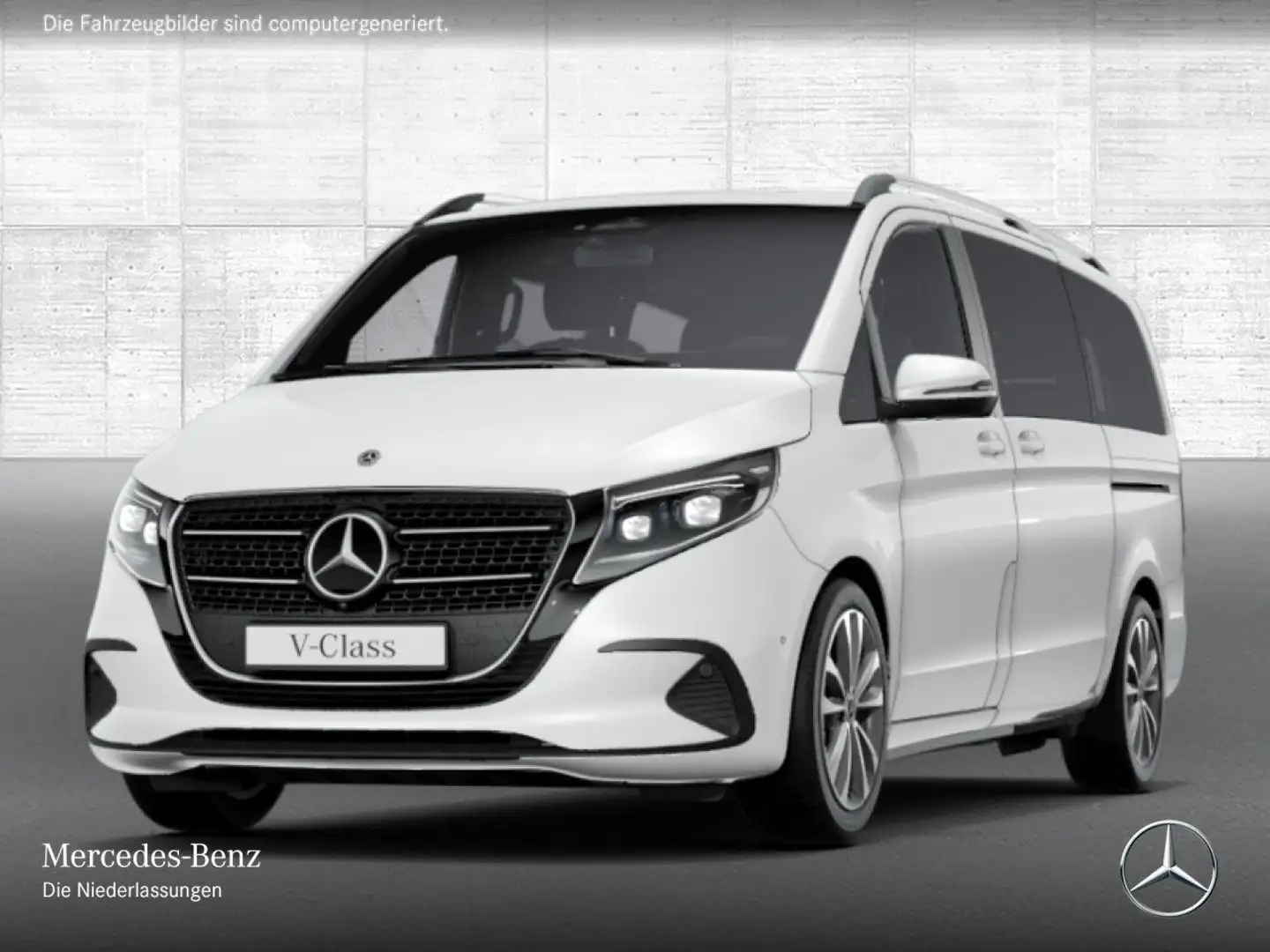 Mercedes-Benz V 300 d 4M STYLE+Allrad+9G+StandHZ+Klimaautom.+DIS Weiß - 2