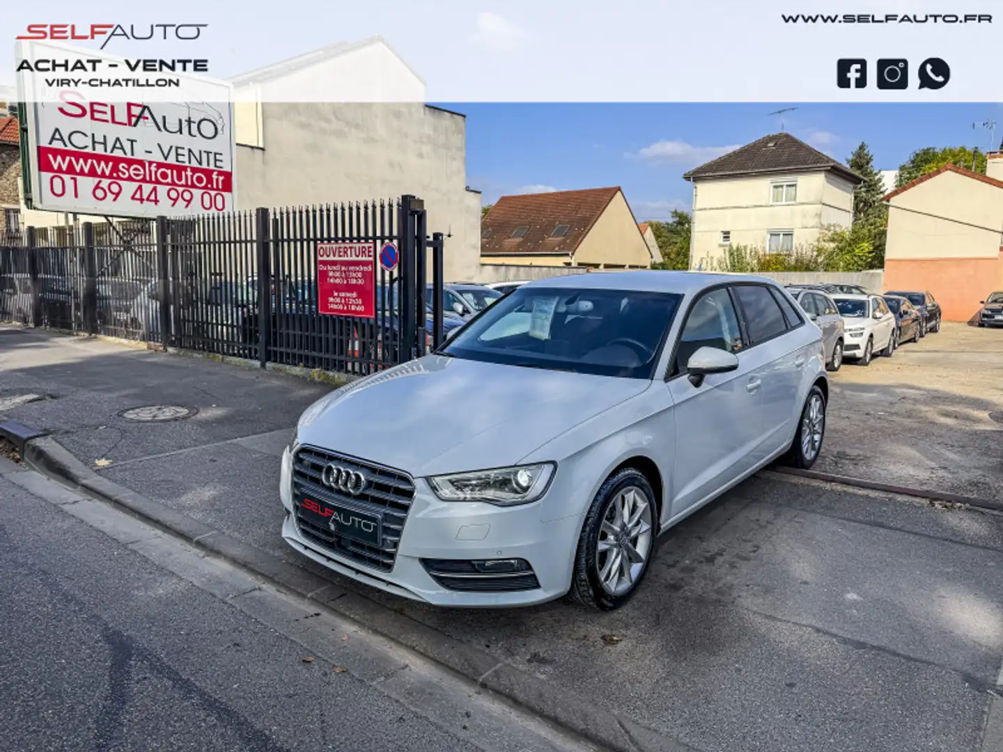 Audi A3 2.0 TDI 150CH FAP AMBITION LUXE S TRONIC 6 Blanc - 1