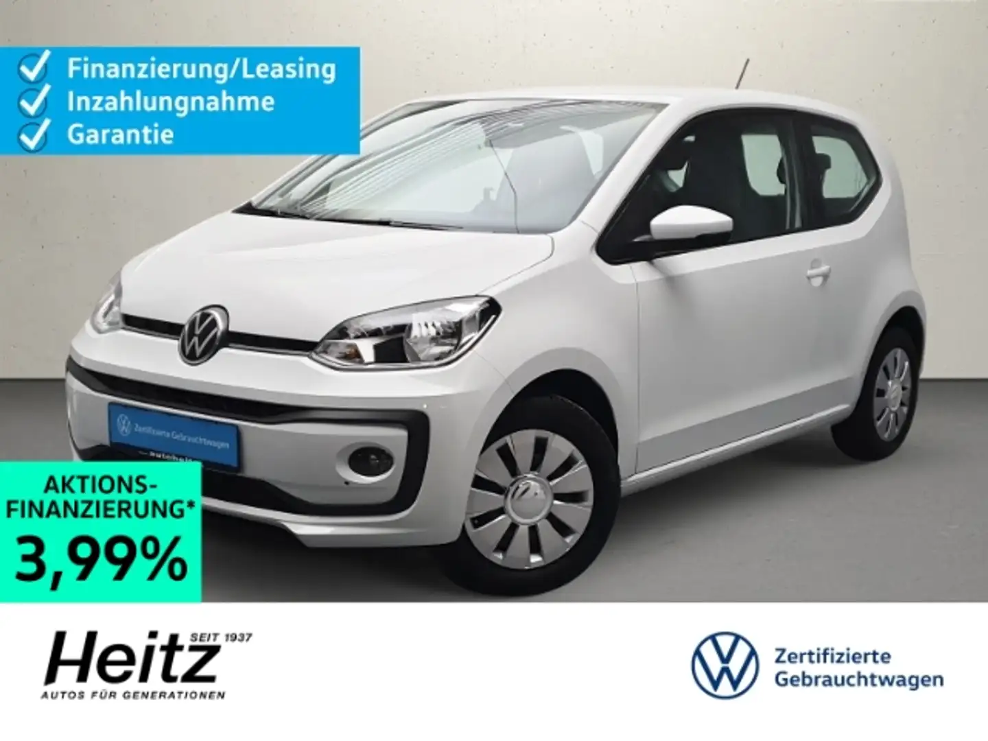 Volkswagen up! 1.0 Climatronic DAB Radio Bluetooth Sitzhzg Weiß - 1