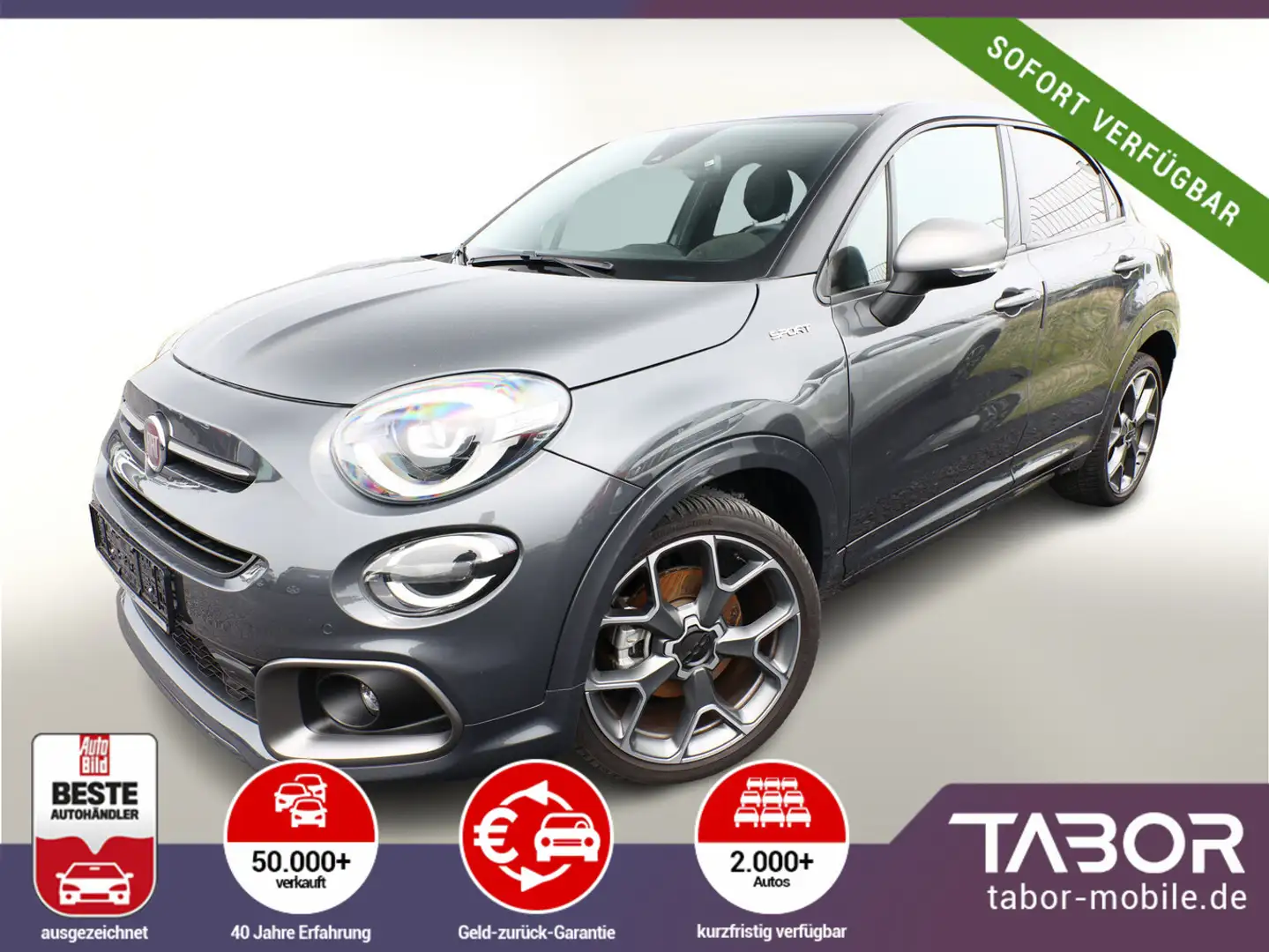 Fiat 500X 1.3 150 DCT Sport LED Nav Kam 19Z Keyl PDC Grau - 1