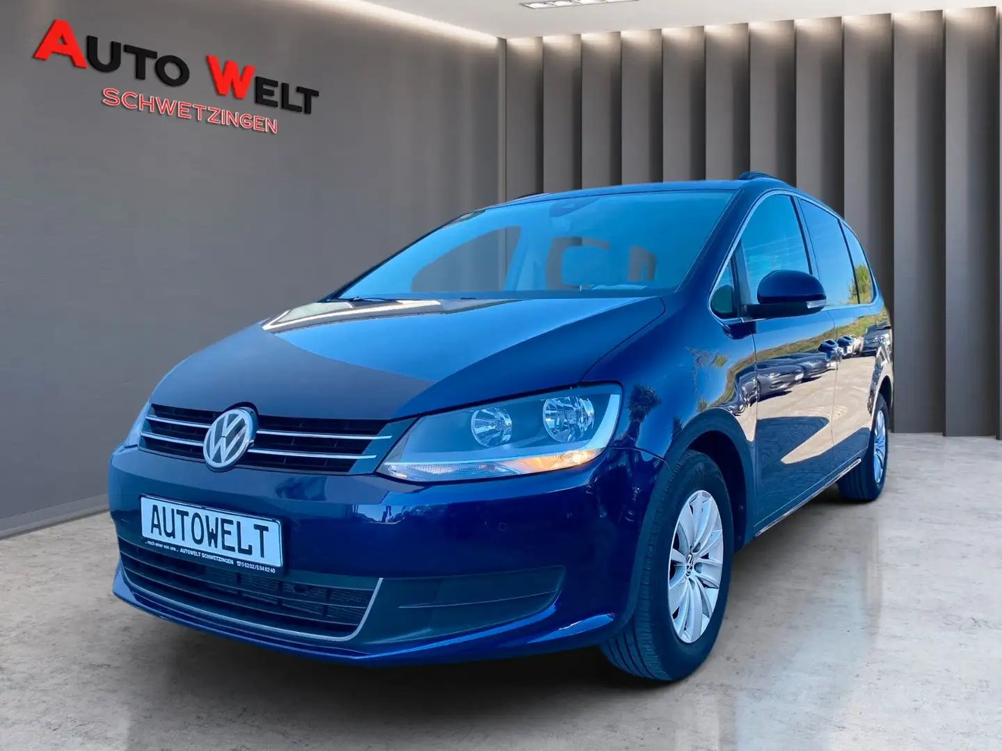 Volkswagen Sharan 1.Hand/7-Sitzer/Pano/ACC/AHK/Kamera/8fach Blau - 1