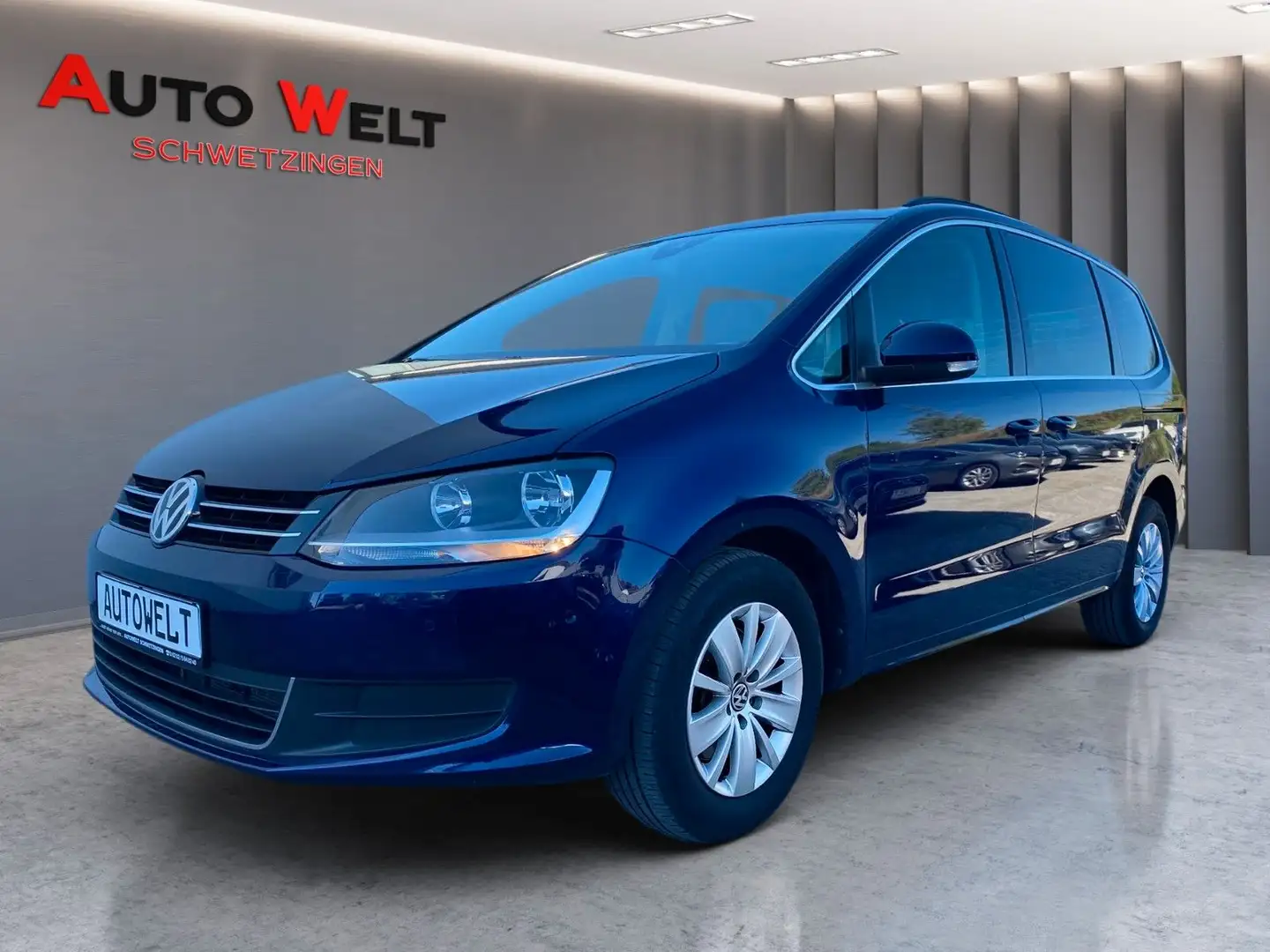 Volkswagen Sharan 1.Hand/7-Sitzer/Pano/ACC/AHK/Kamera/8fach Blau - 2