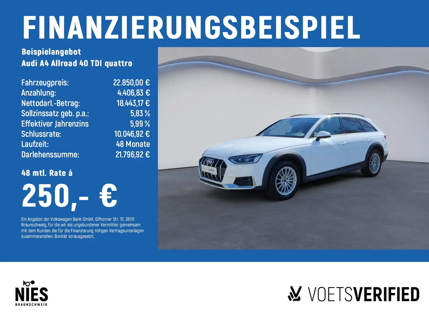 Audi A4 allroad 40 TDI quattro B&O+MATRIX-LED+NAVI Bianco - 2