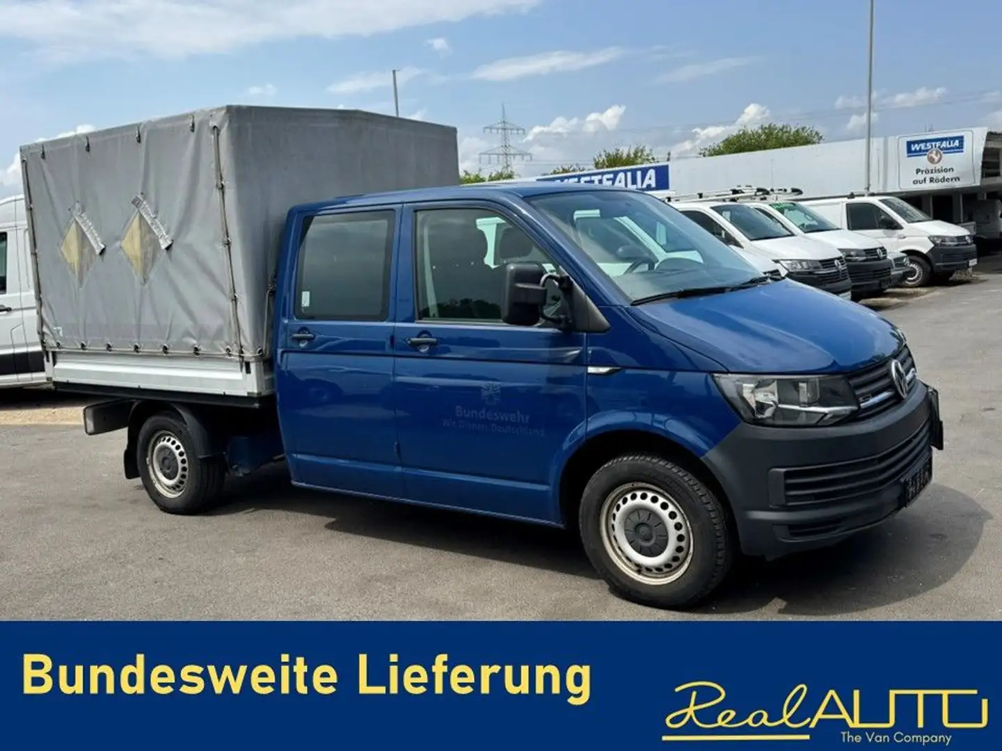 Volkswagen T6 Transporter Doka/Pritsche TDI 4Motion Diff.sp Blau - 1