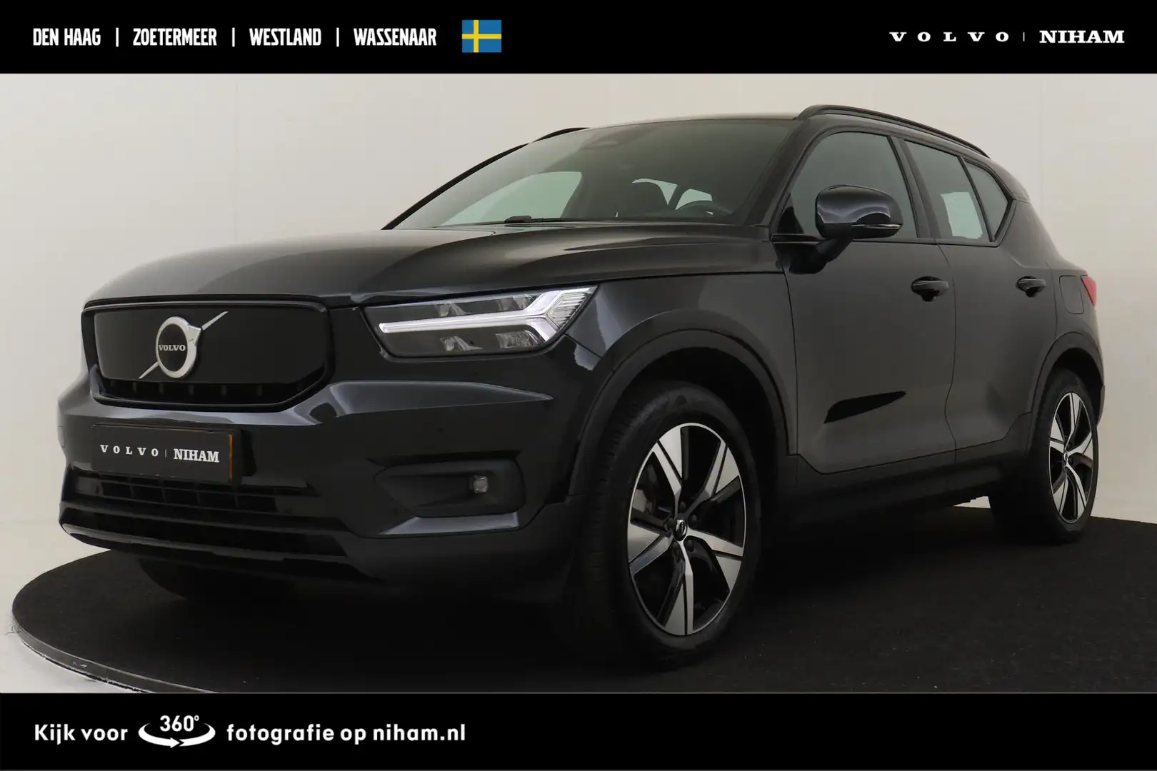 Volvo XC40 RECHARGE P8 AWD R-DESIGN -TREKHAAK|KEYLESS|GOOGLE| Zwart - 1
