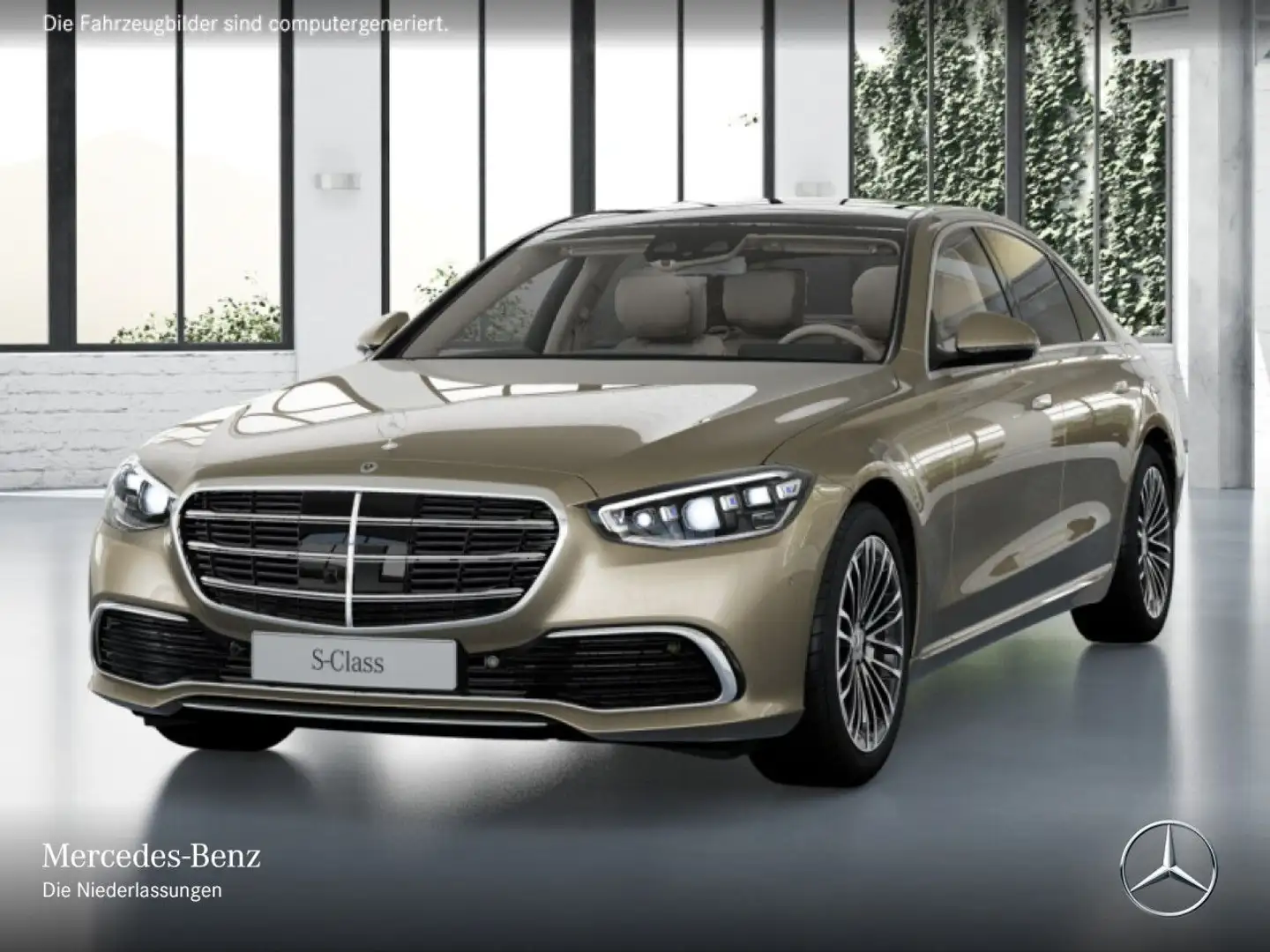 Mercedes-Benz S 600 S 580 e 4M PANO+360+DIGITAL-L+BURMESTER3D+FAHRASS Gold - 2