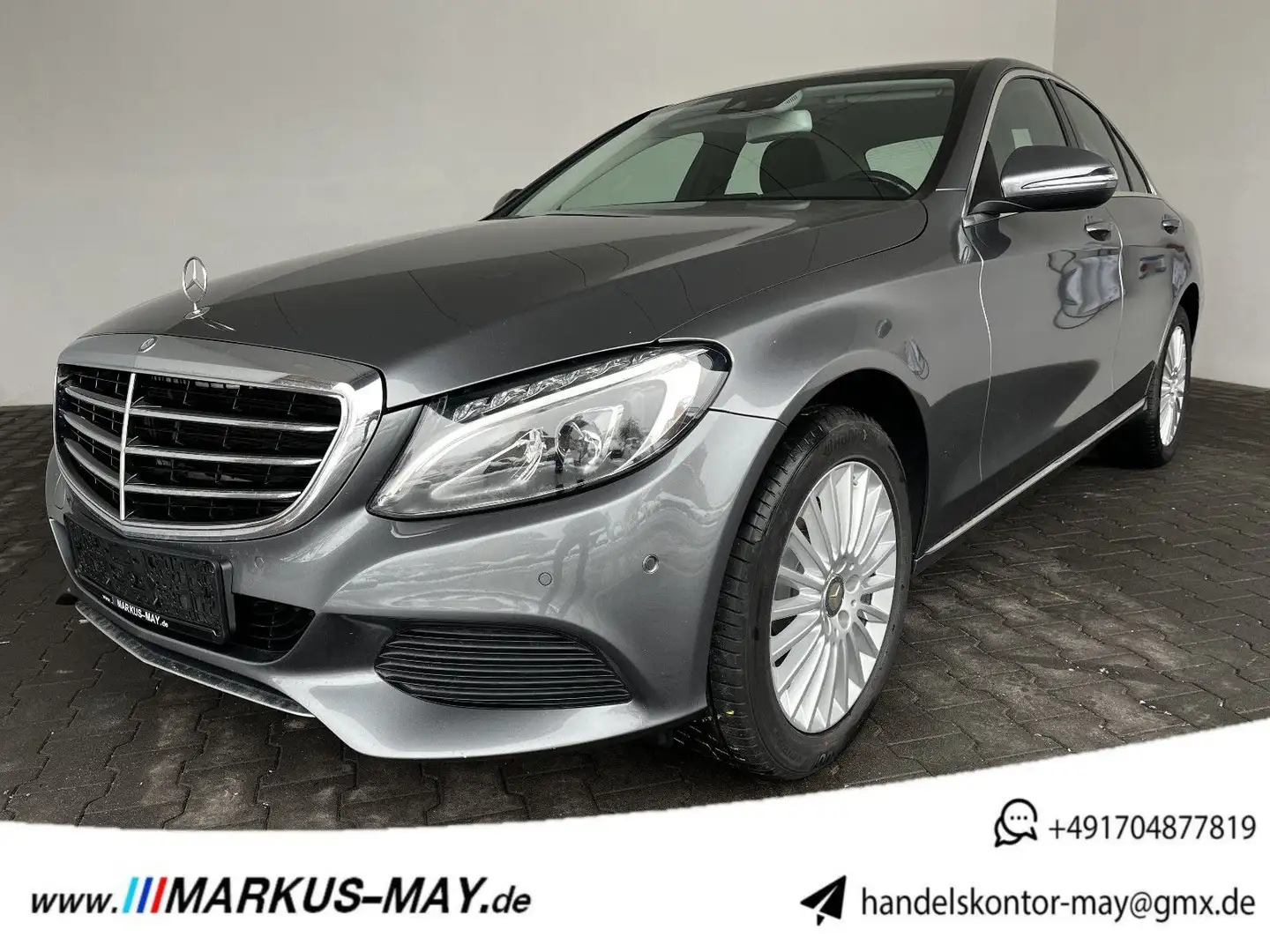 Mercedes-Benz C 220 d Limo 4Matic LED Navi Leder  Shz Luxury Gris - 1