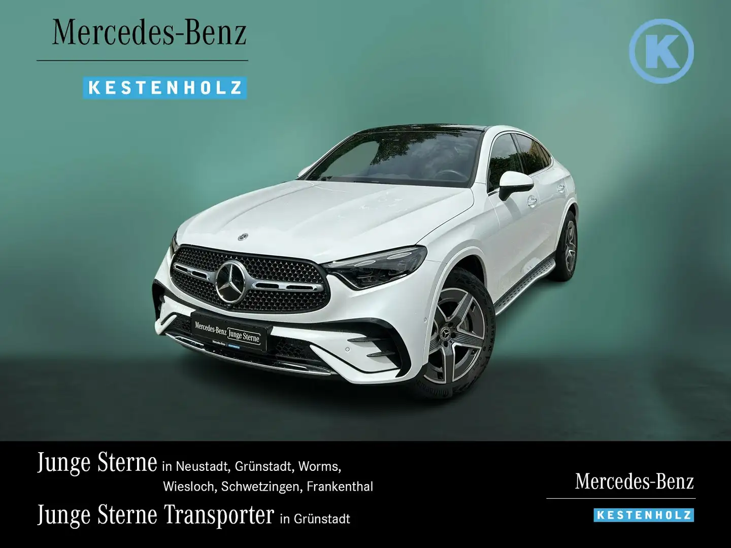 Mercedes-Benz GLC 300 GLC 300 d 4M Coupé AMG+AHK+STHZ+DISTRO+PANO+KEYL Weiß - 1