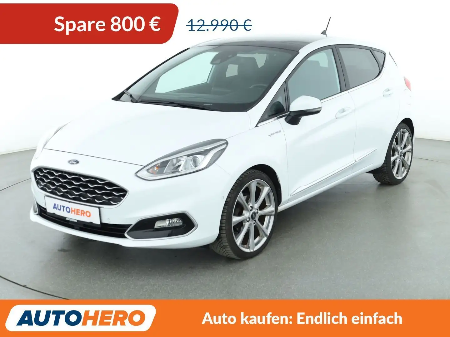 Ford Fiesta 1.0 EcoBoost Vignale*NAVI*ACC*PDC*SHZ*DAB* Blanc - 1