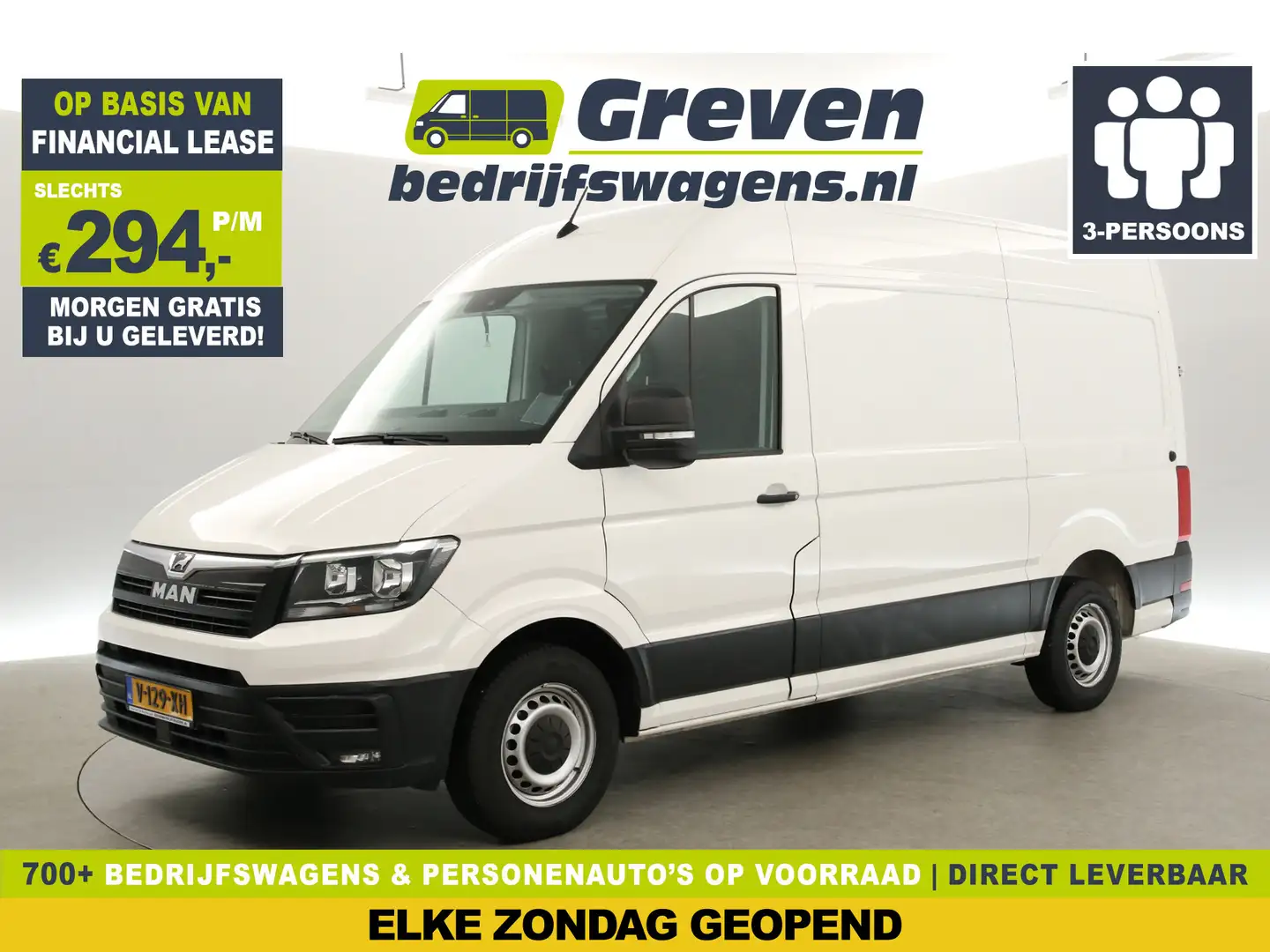 MAN TGE 35 2.0 L3H3 | Euro6 | 140PK | 3000KG Trekgew. | Ai Blanc - 1