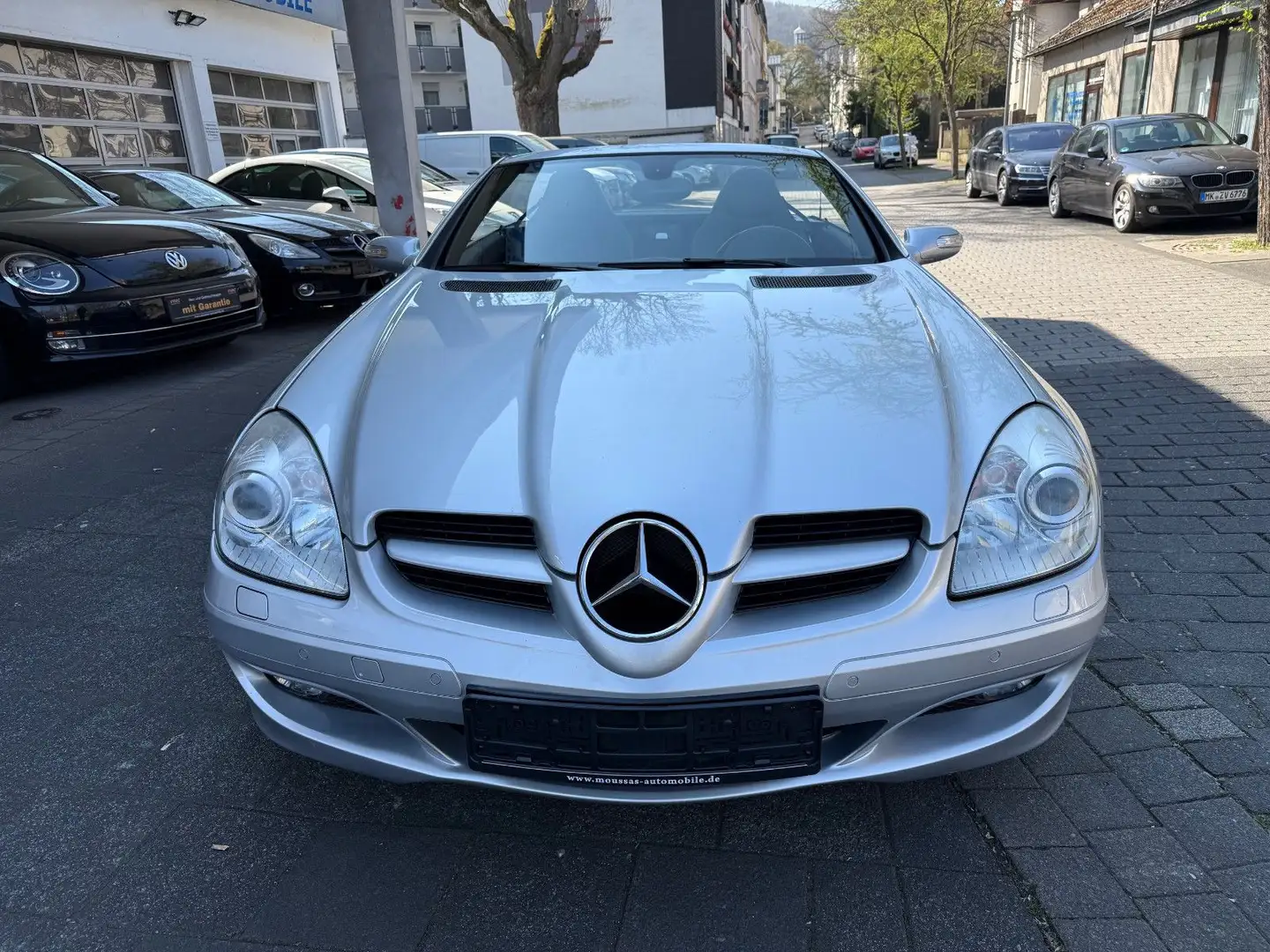 Mercedes-Benz SLK 200 Roadster Kompr.,Automatik,Leder,PDC v&h Argintiu - 2