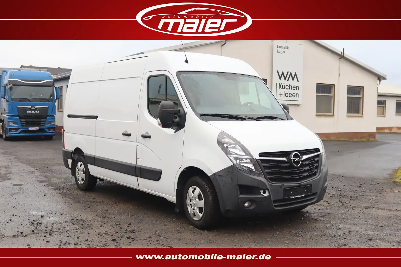 Opel Movano 2.3 Kasten-3Si.-Schiebetür-Tele-AHK-PDC- Weiß - 1