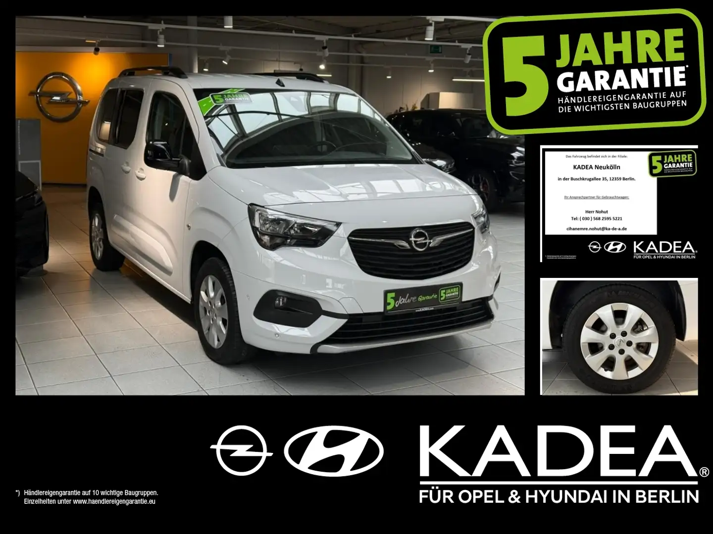 Opel Combo Life E 1.5 180°Kamera,PDC,Lenk+Sitzheizung Blanc - 1