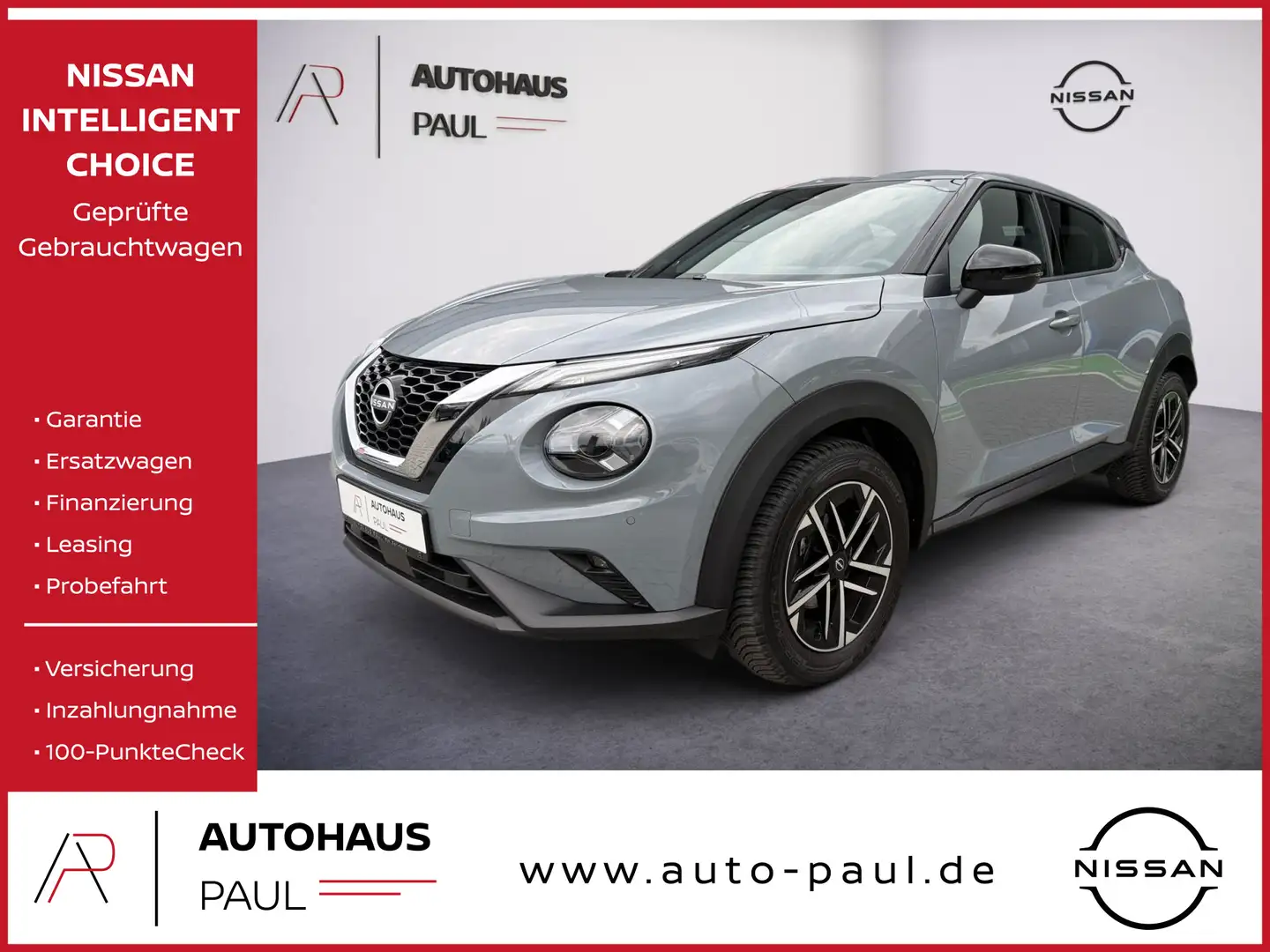 Nissan Juke 1.0 DIG-T DCT N-Connecta, Kamera, SHZ, Navi Grijs - 1