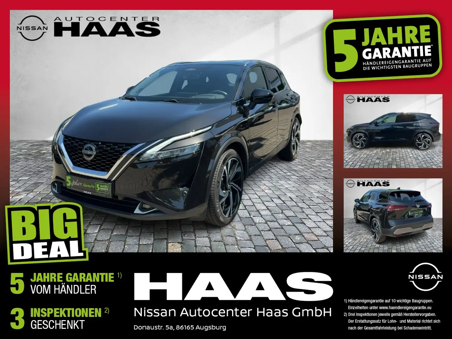 Nissan Qashqai 1.3 DIG-T Tekna+ *VOLLAUSTATTUNG*BOSE* Zwart - 1