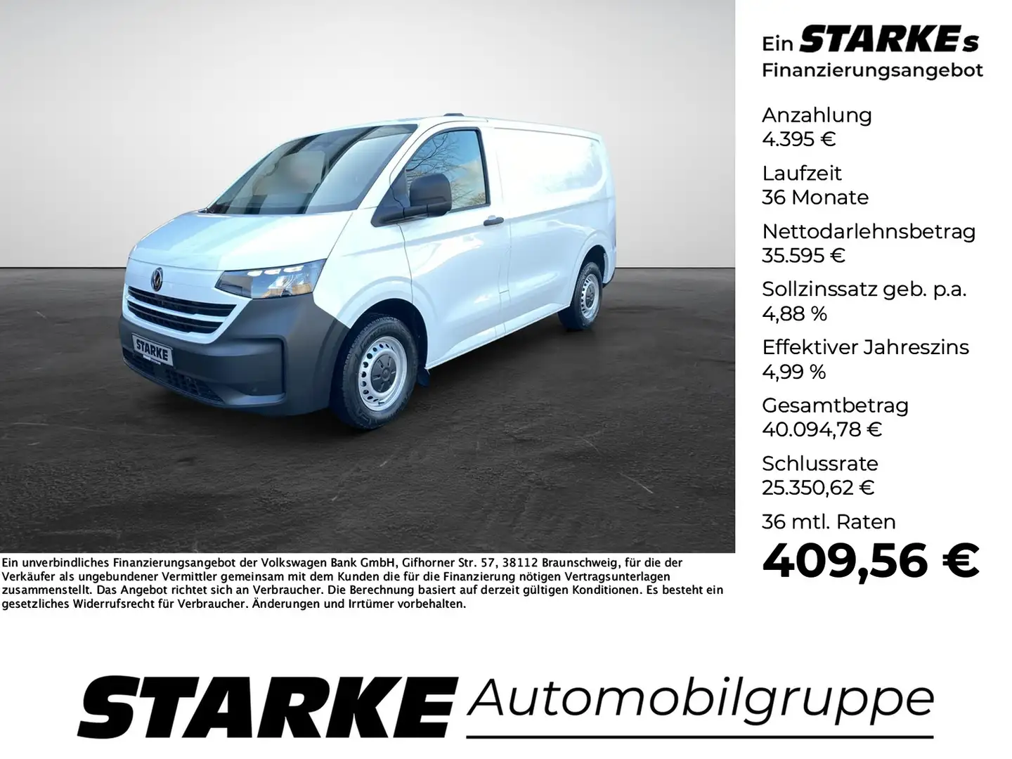 Volkswagen T7 Transporter 2.0 TDI DSG Kasten kurzer Radstand Bílá - 1