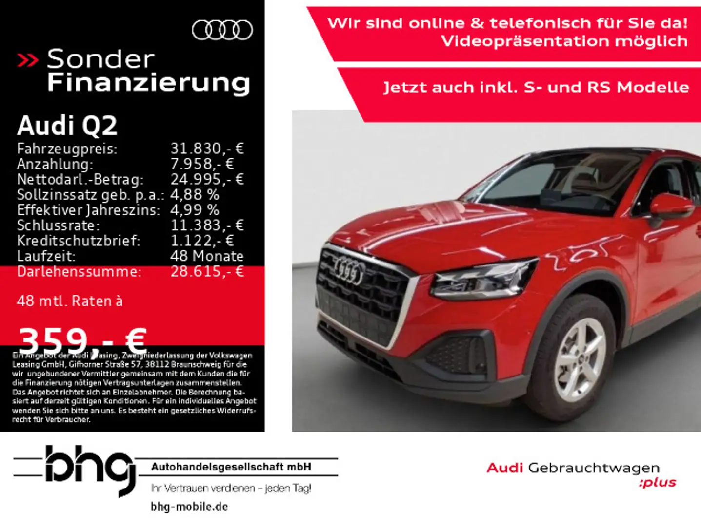 Audi Q2 35 TFSI S tronic MatrixLED Assist PanoDach Na Rot - 1