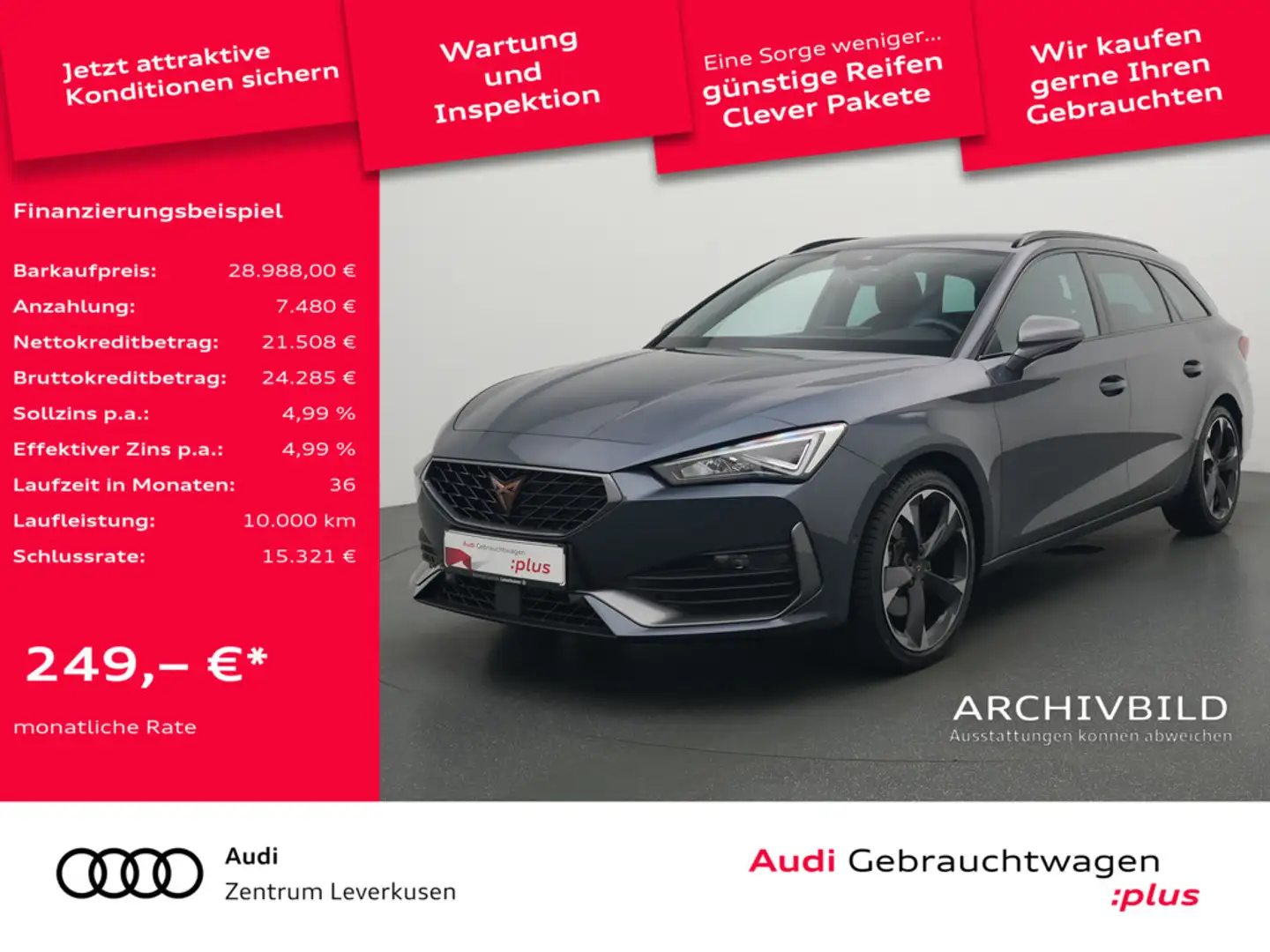 CUPRA Leon ST DSG LED VIRT KAM KEYLESS PDC PORT NAVI Schwarz - 1