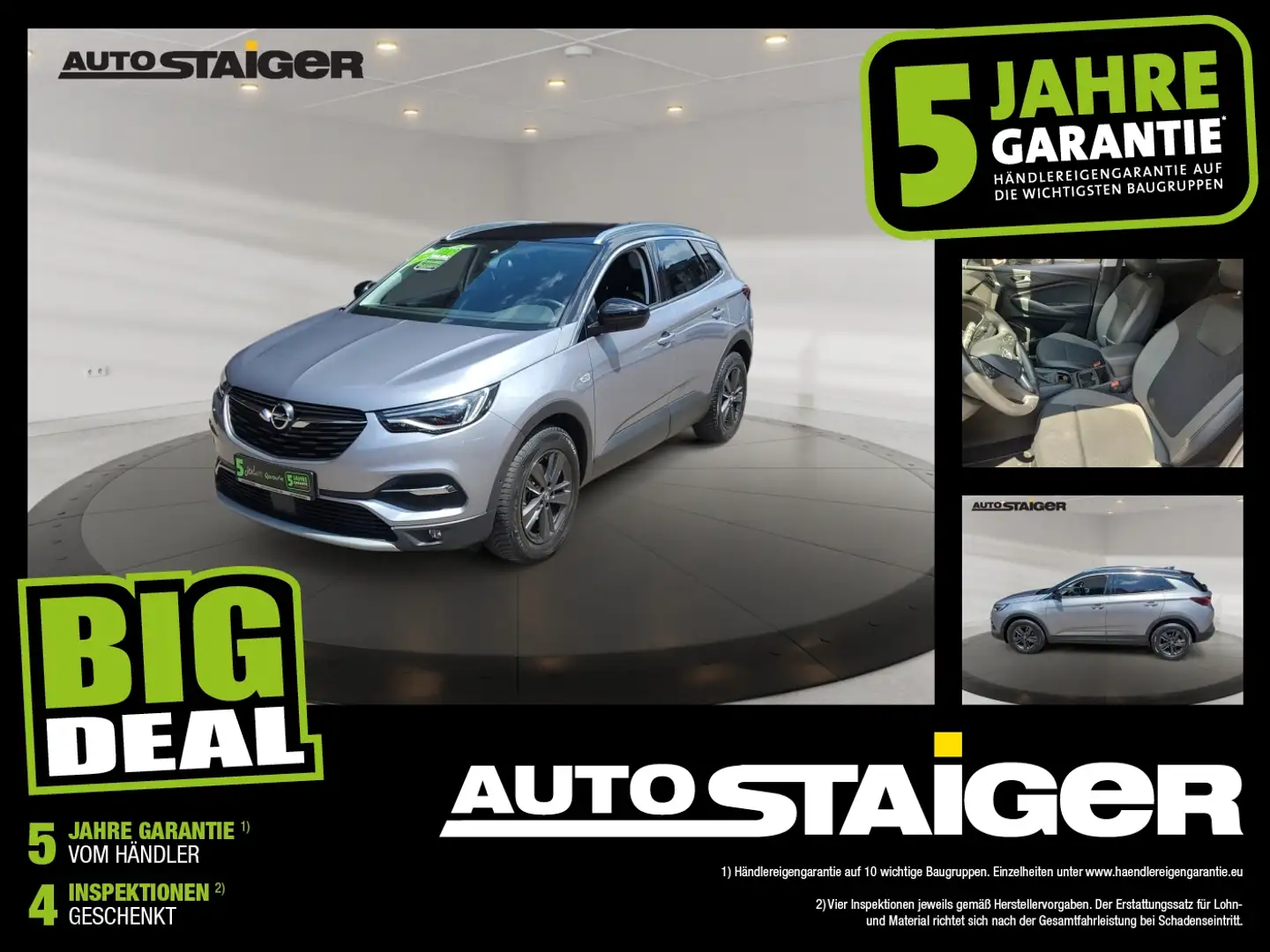 Opel Grandland 1.2 Turbo Navi*Parksensoren*Kamera Gris - 1